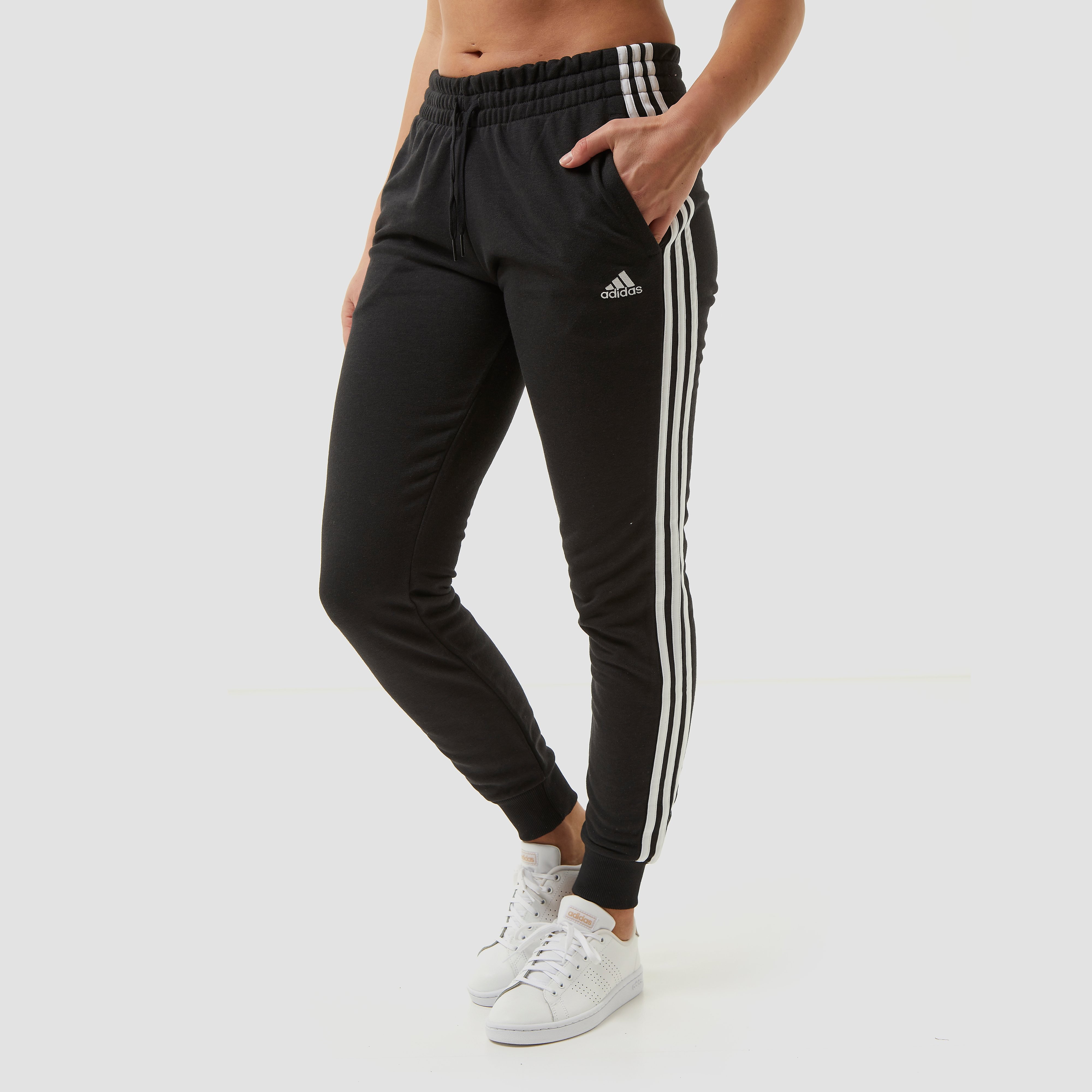 Adidas Essentials French Terry 3-Stripes Joggingbroek Zwart Dames - Maat S