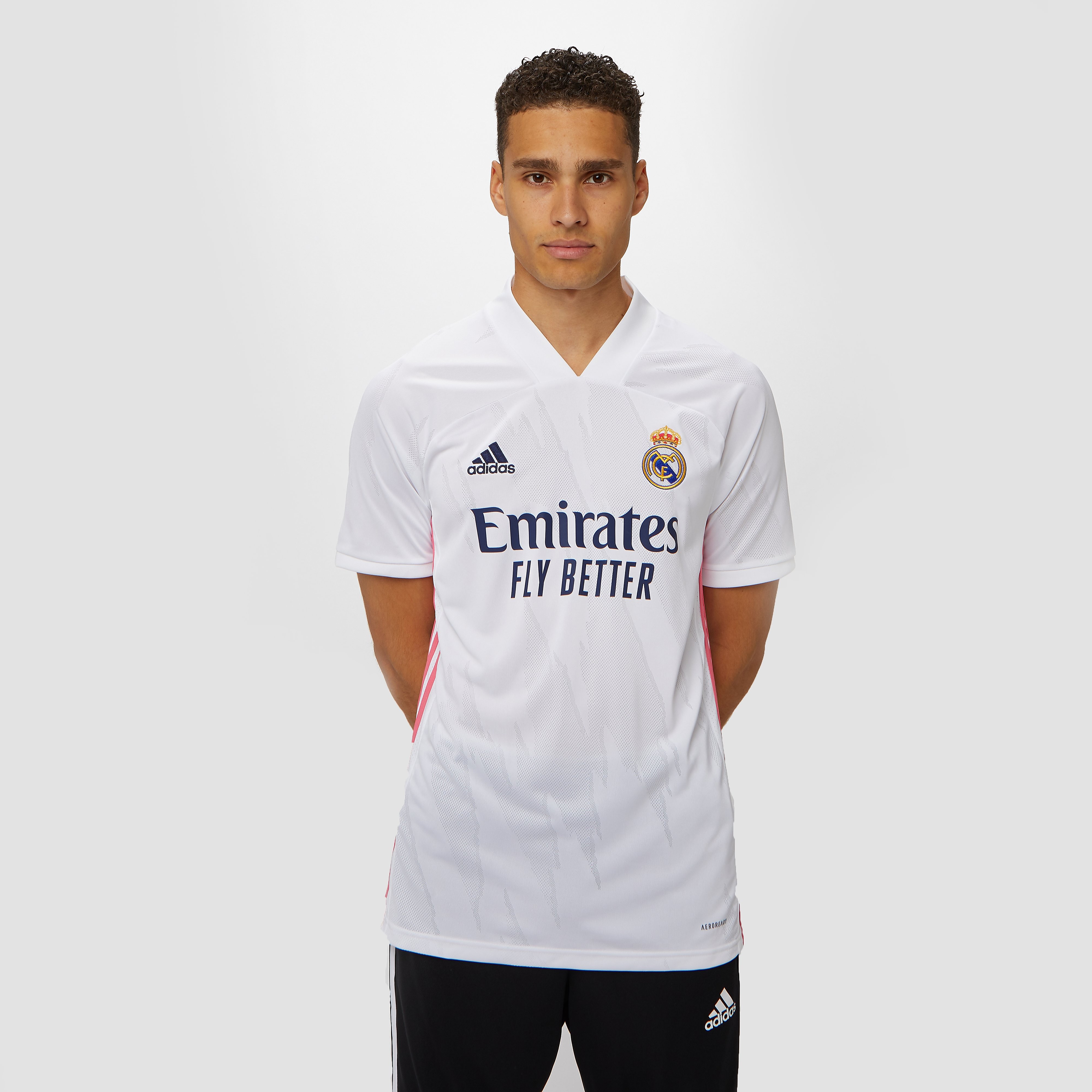 adidas Real madrid thuisshirt 20/21 wit/roze heren Heren