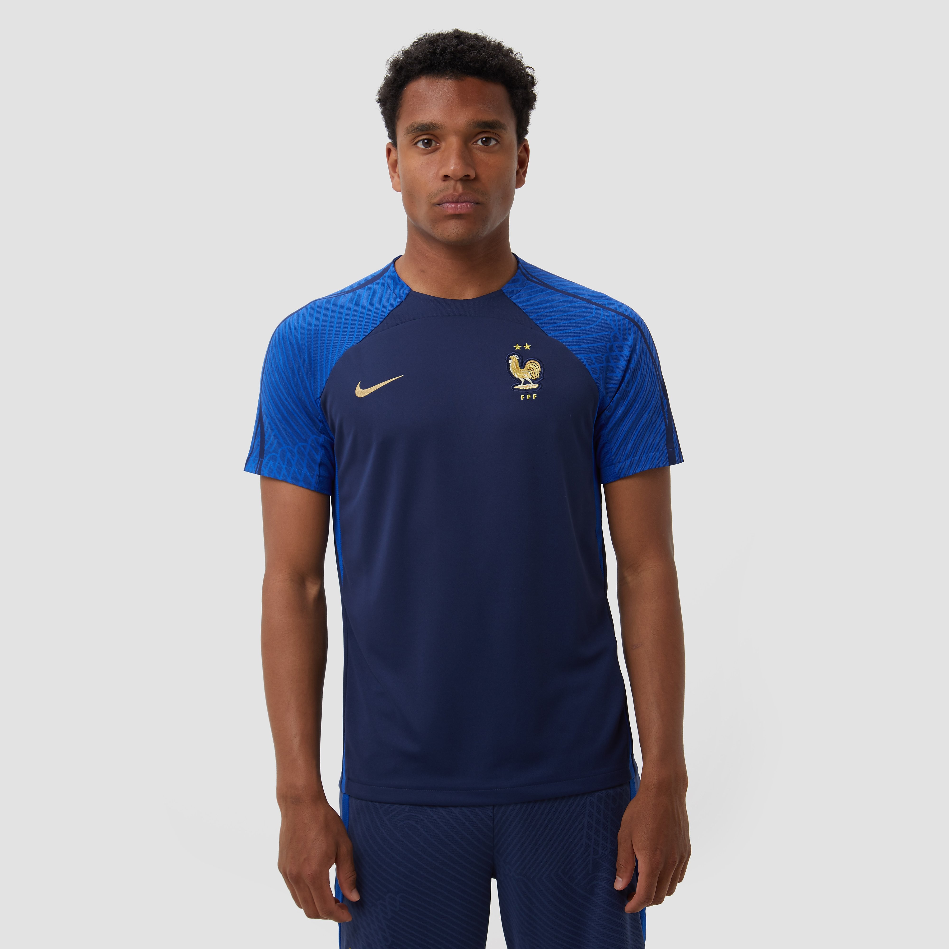 Nike Nike fff dri-fit strike trainingsshirt blauw heren heren