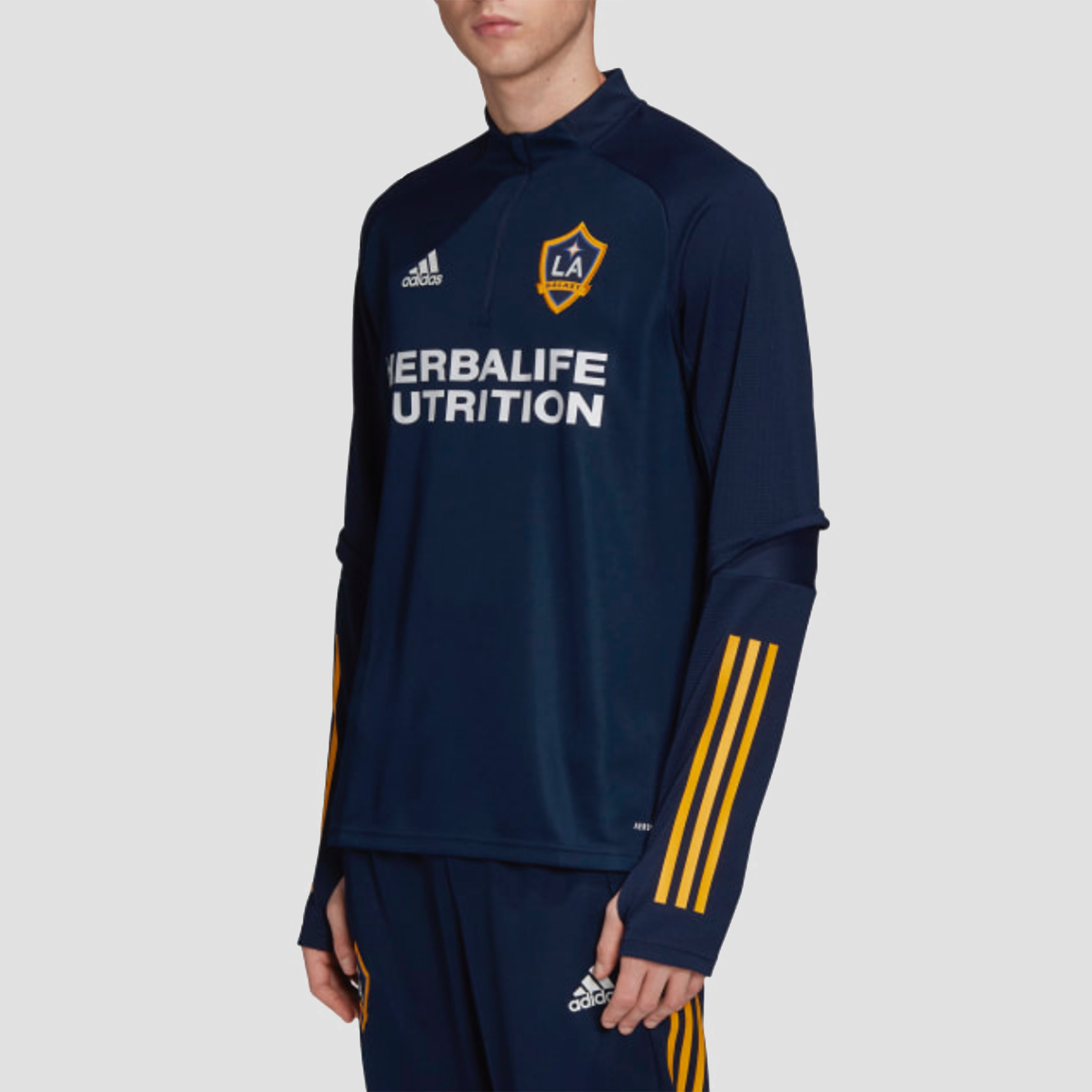 adidas Los angeles galaxy trainingstop 20/21 blauw heren Heren