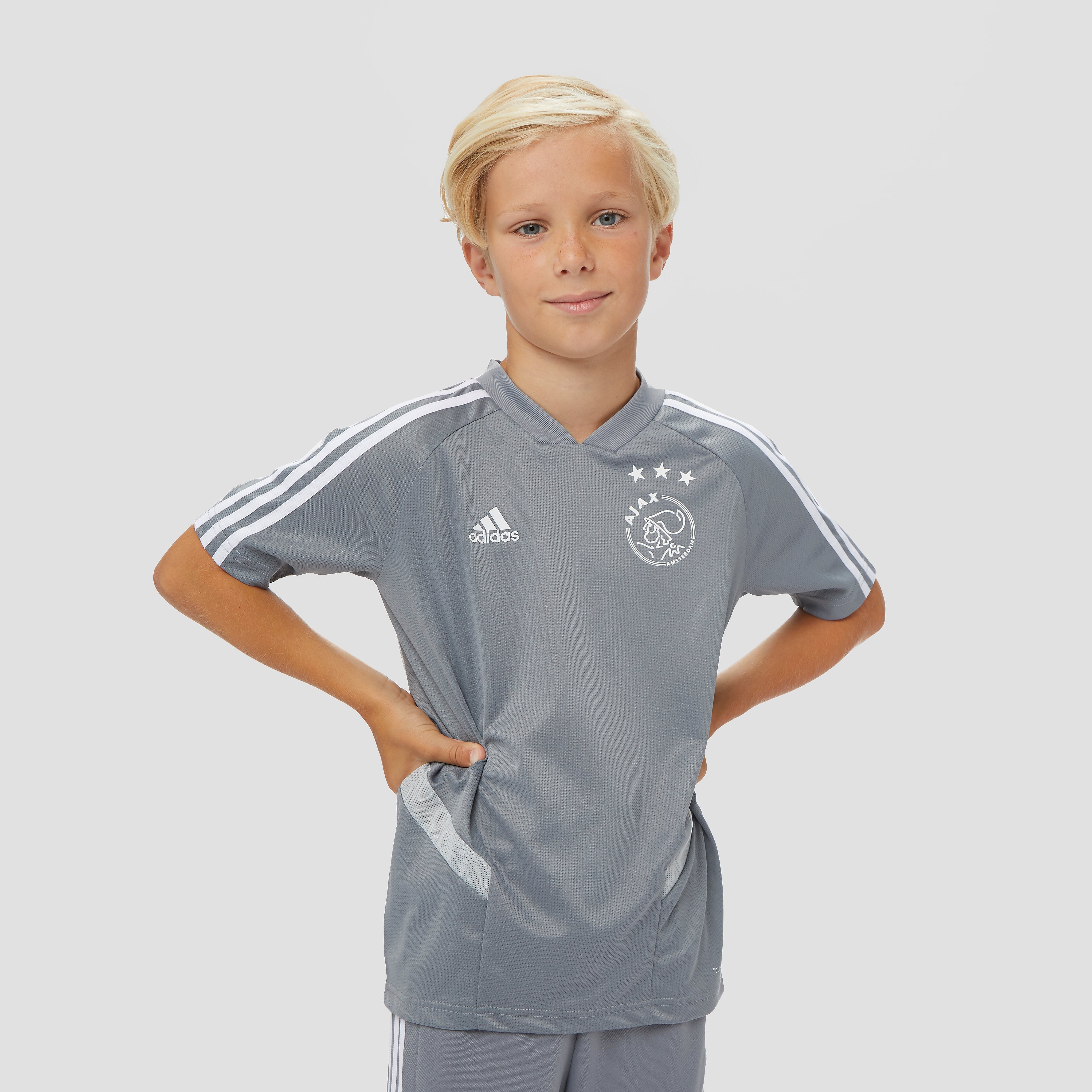 adidas Afc ajax warming-up trainingsshirt 19/20 grijs kinderen Kinderen