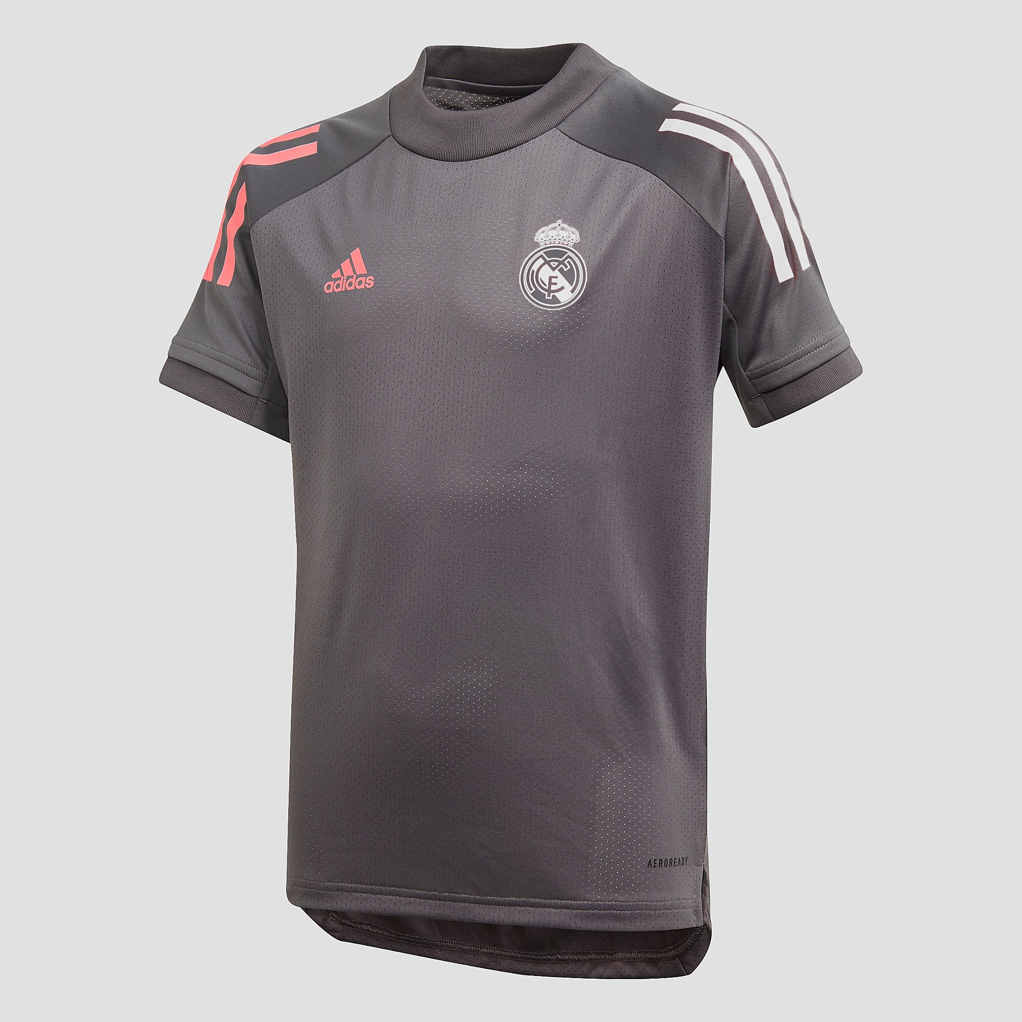 adidas Real madrid trainingsshirt 20/21 grijs kinderen Kinderen