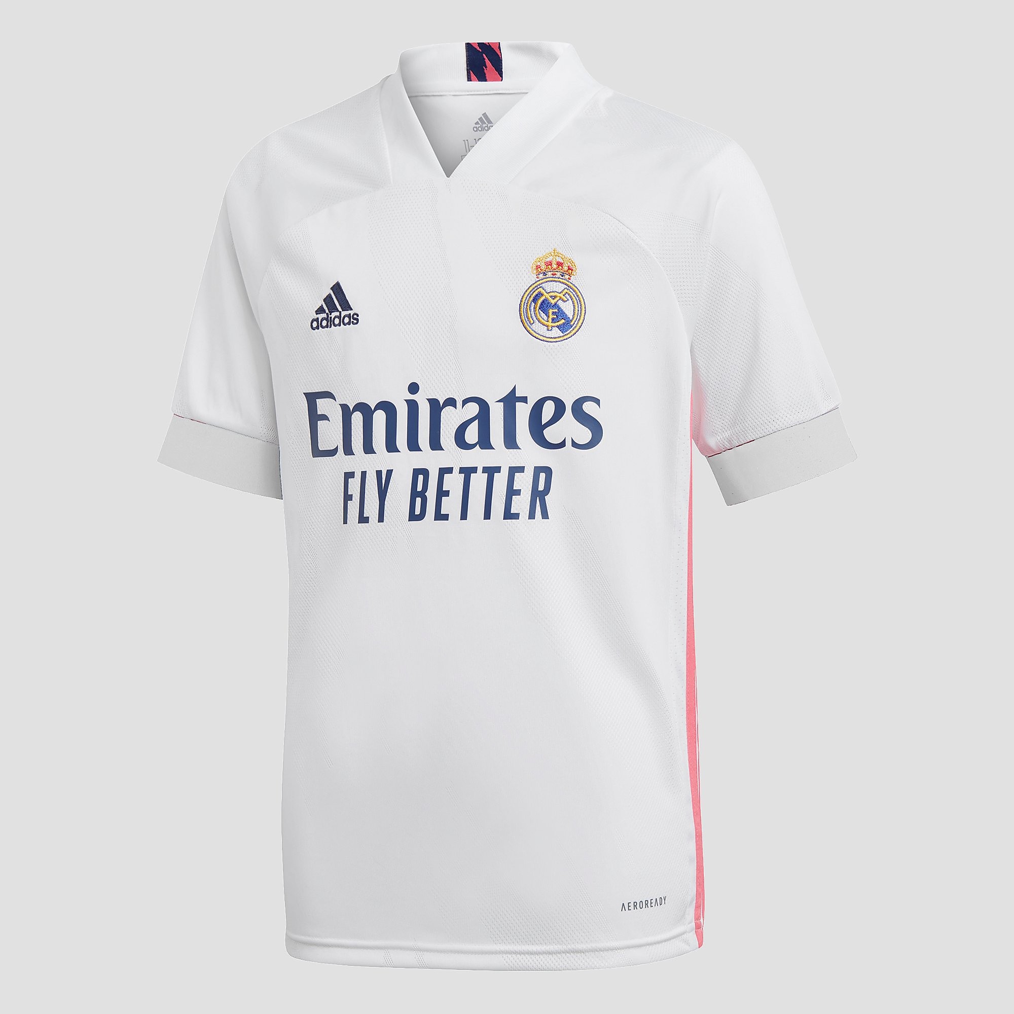 adidas Real madrid thuisshirt 20/21 wit/roze kinderen Kinderen