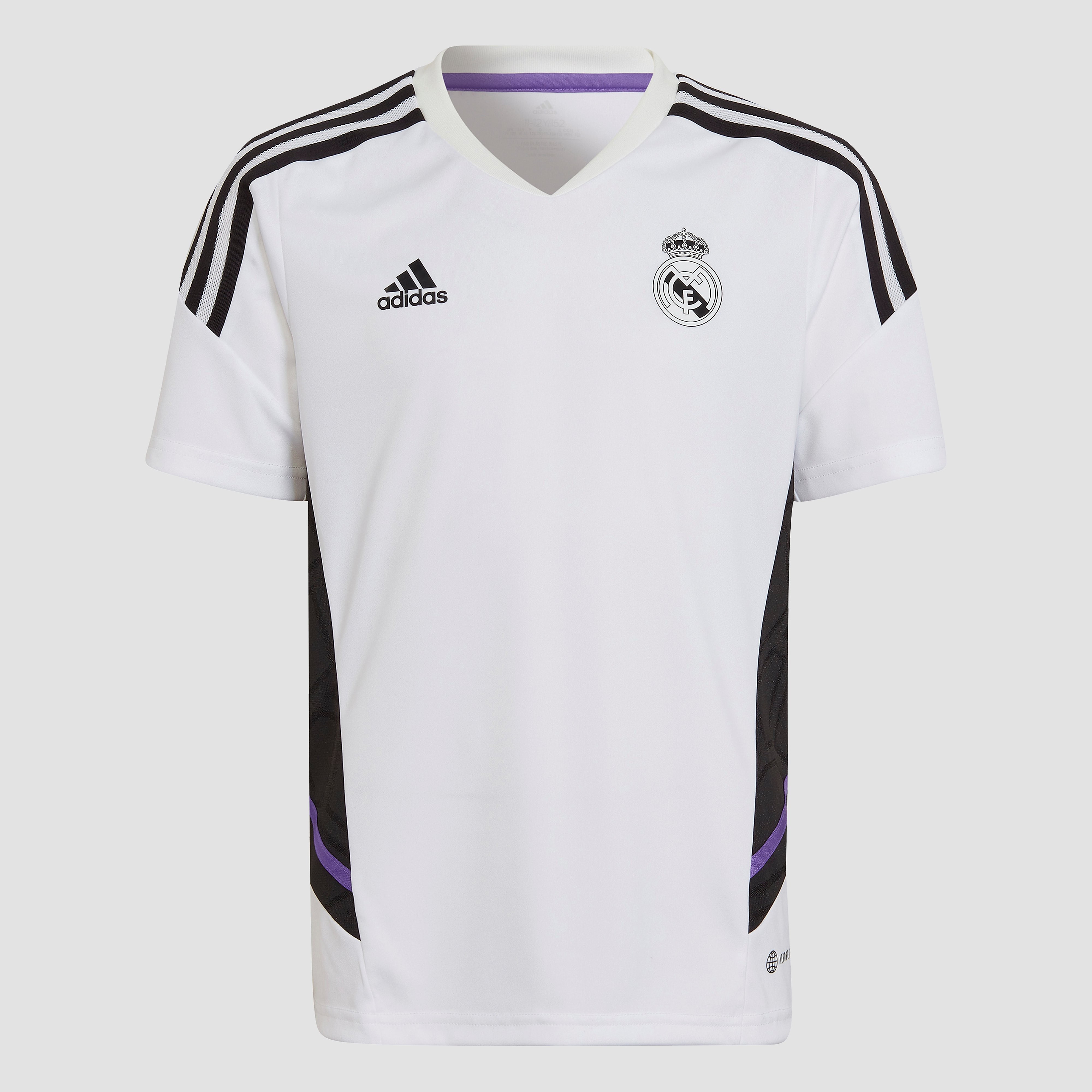 adidas Adidas real madrid condivo 22 trainingsshirt 22/23 wit/zwart kinderen kinderen