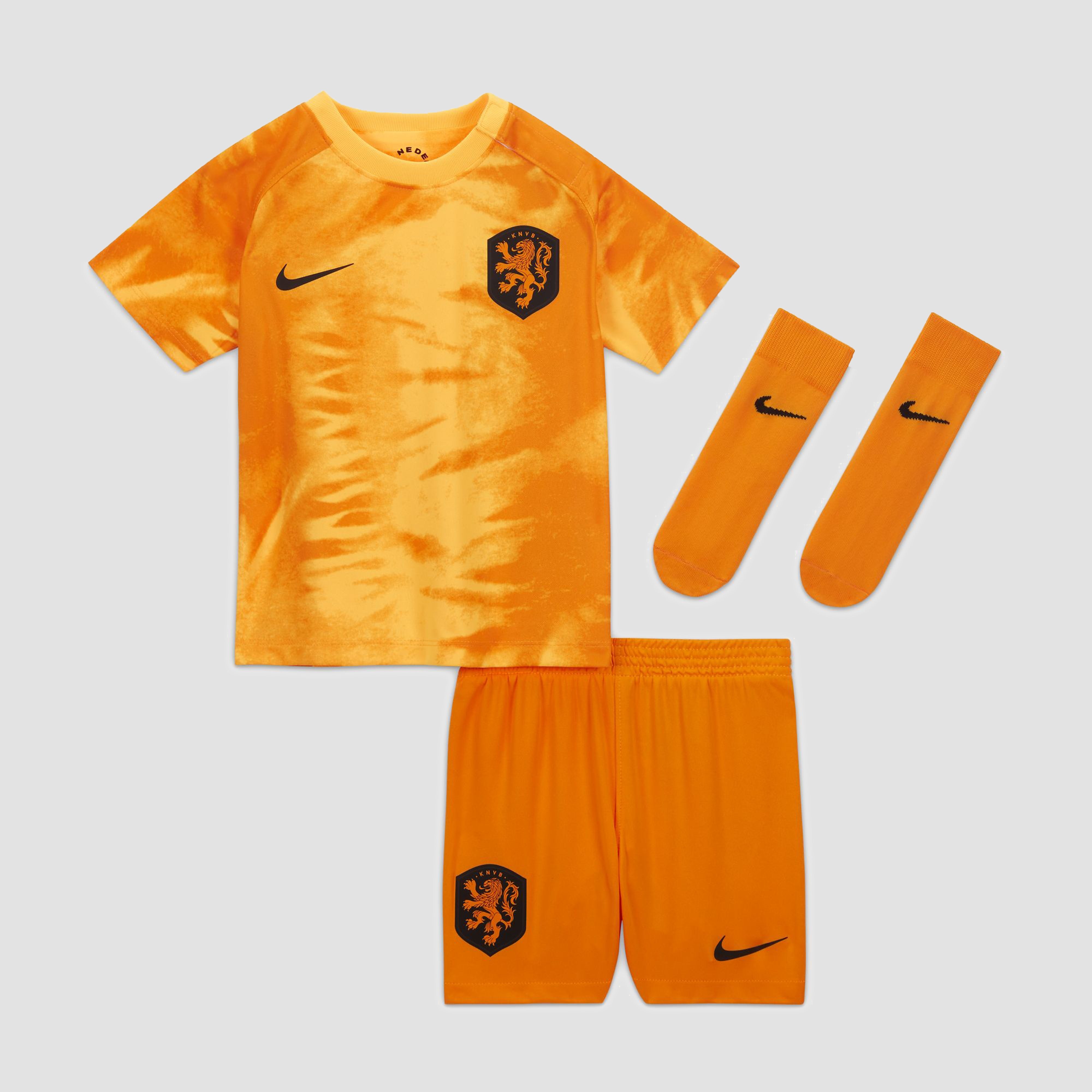 Nike Nike knvb nederland dri-fit thuisminikit 22/23 oranje baby kinderen