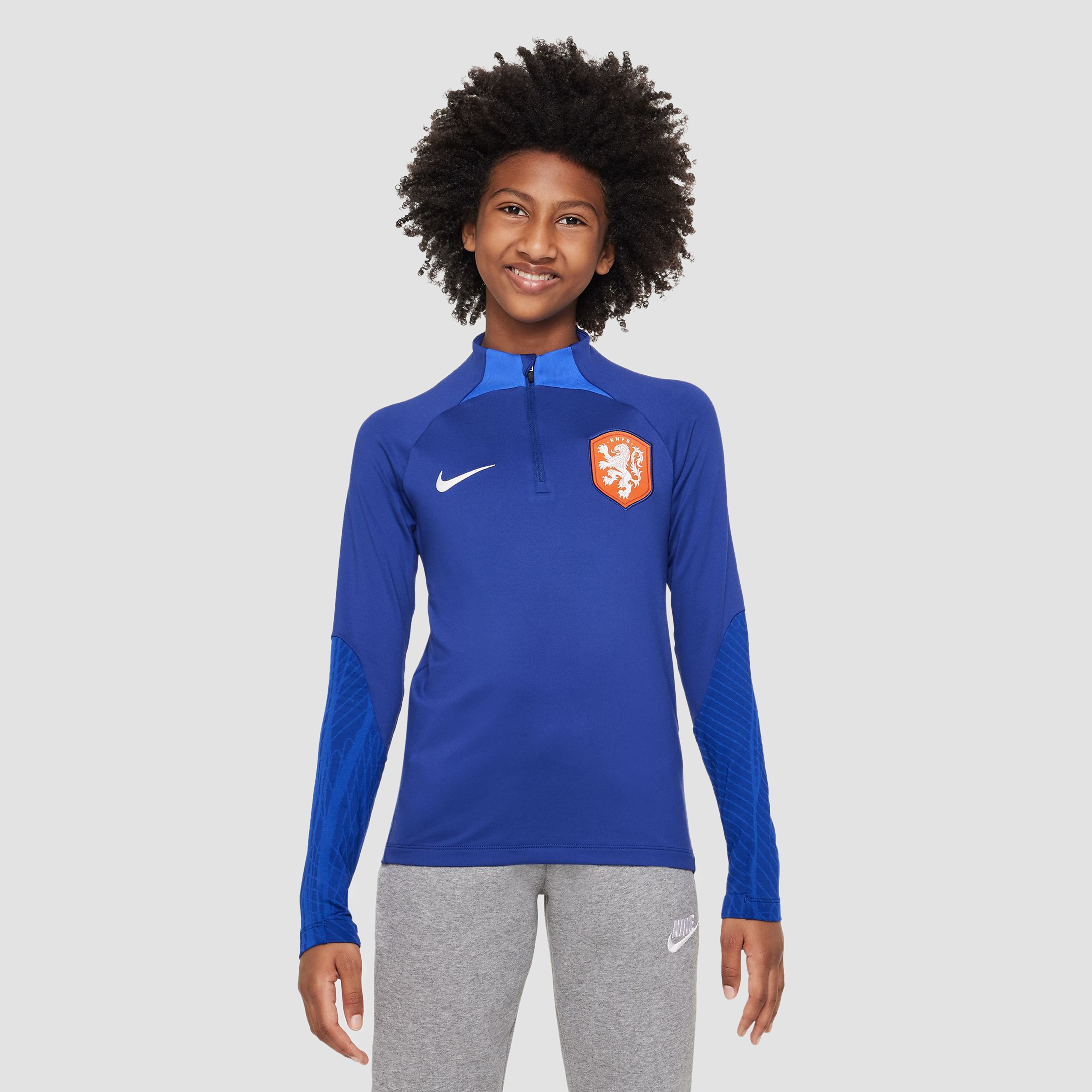 Nike Nike knvb nederland dri-fit strike drill trainingsstop 22/23 blauw kinderen kinderen