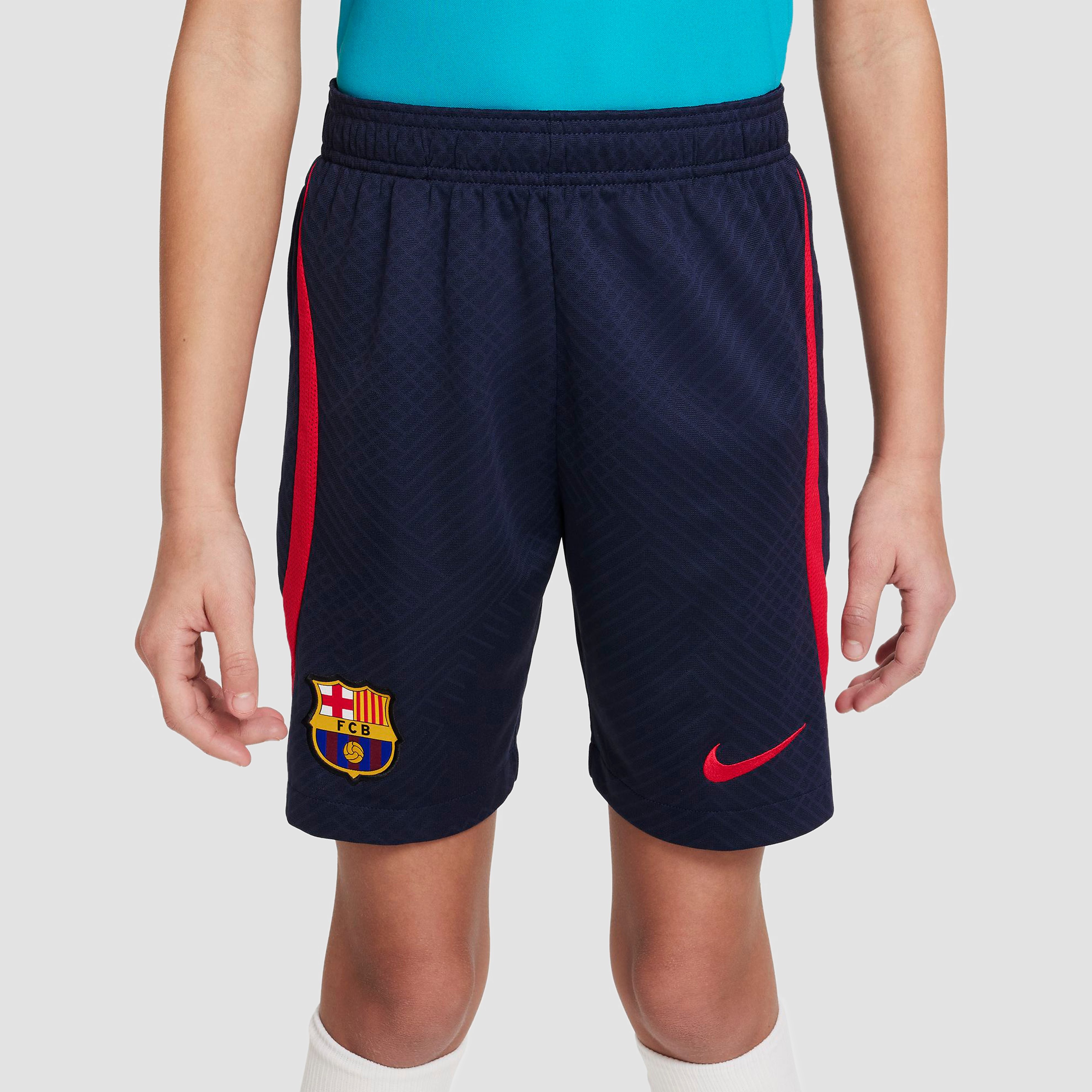 Nike Nike fc barcelona dri-fit strike trainingsshort blauw kinderen kinderen