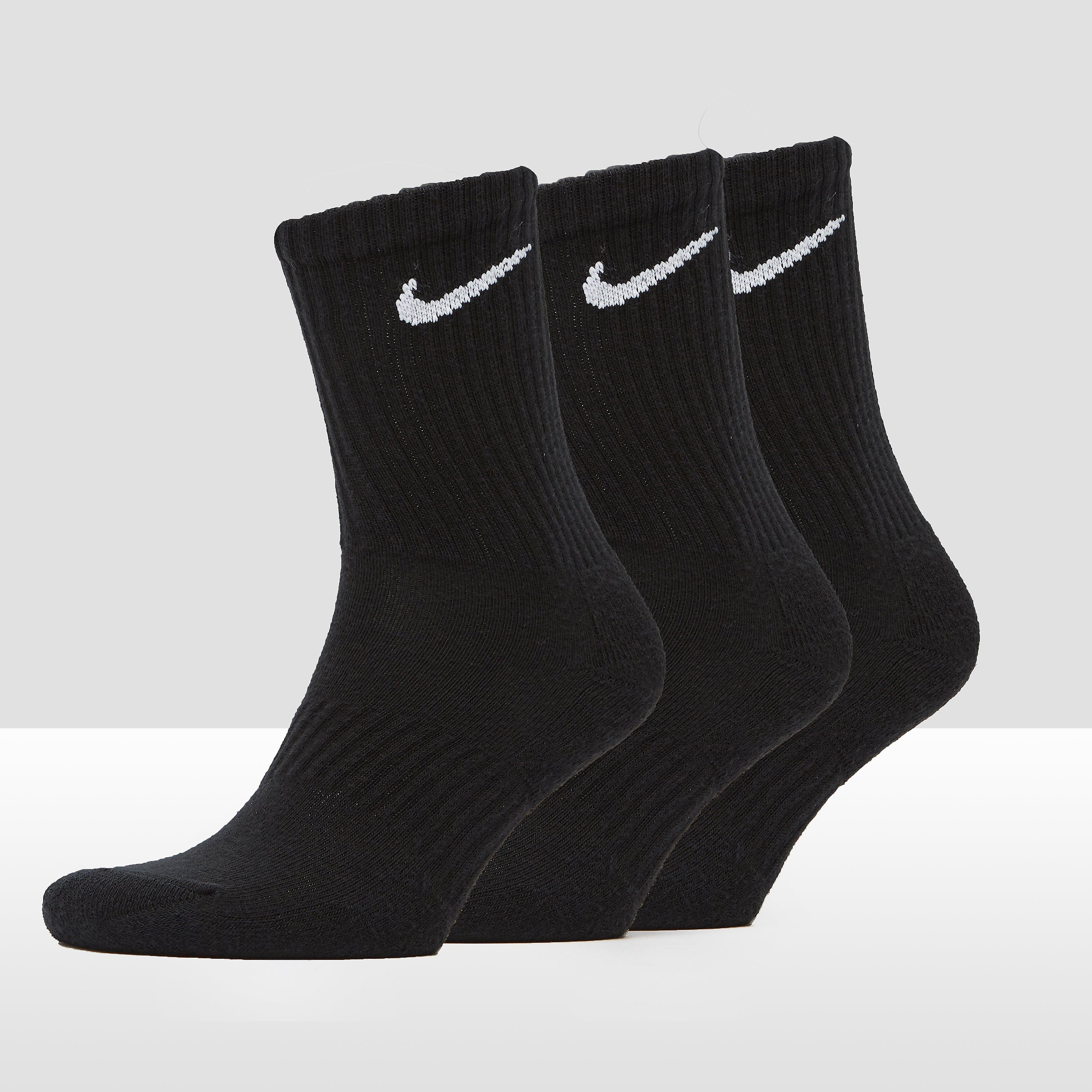 Nike Nike everyday cushioned crew tennissokken 3 pack zwart heren