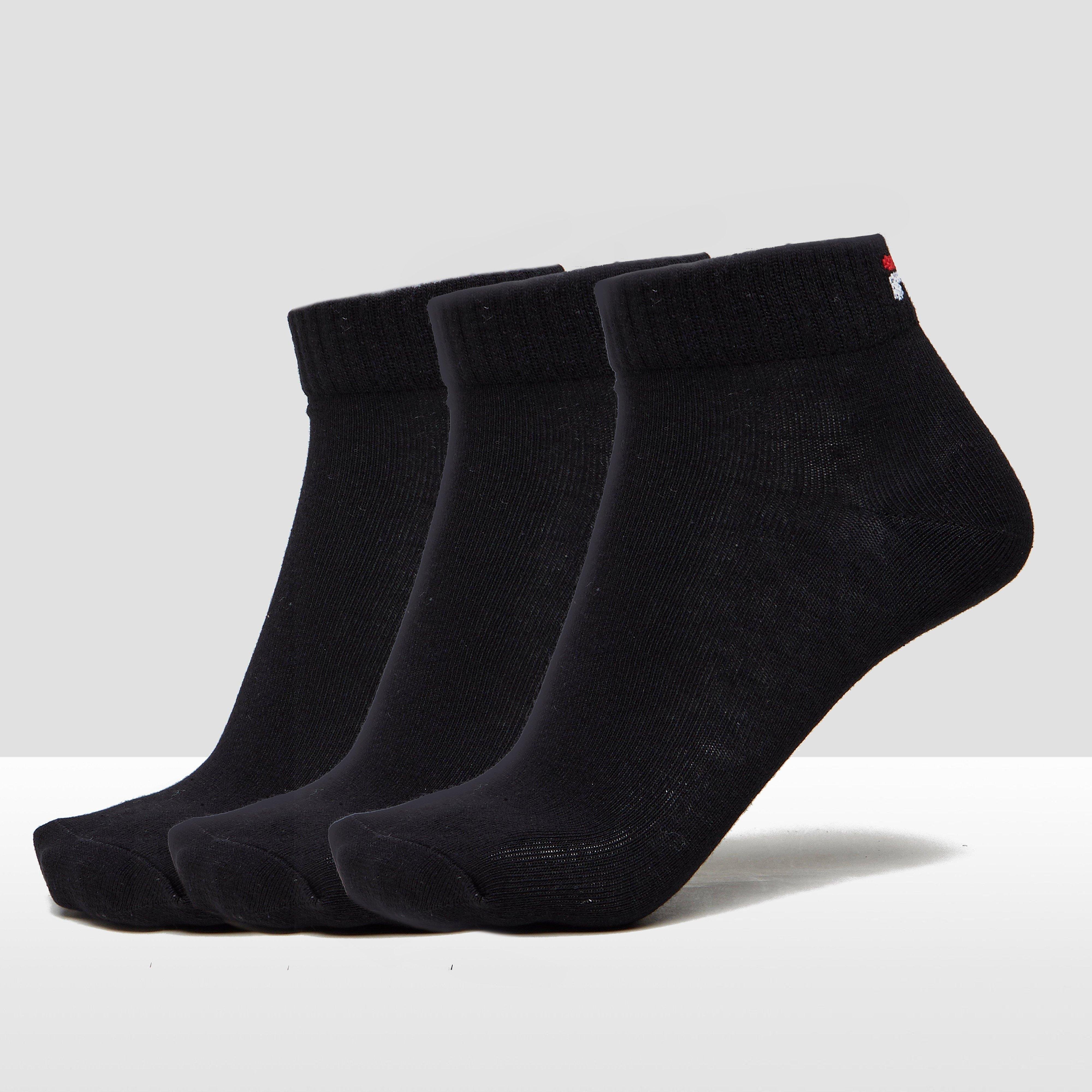 Fila Fila quarter sokken 3-pack zwart heren