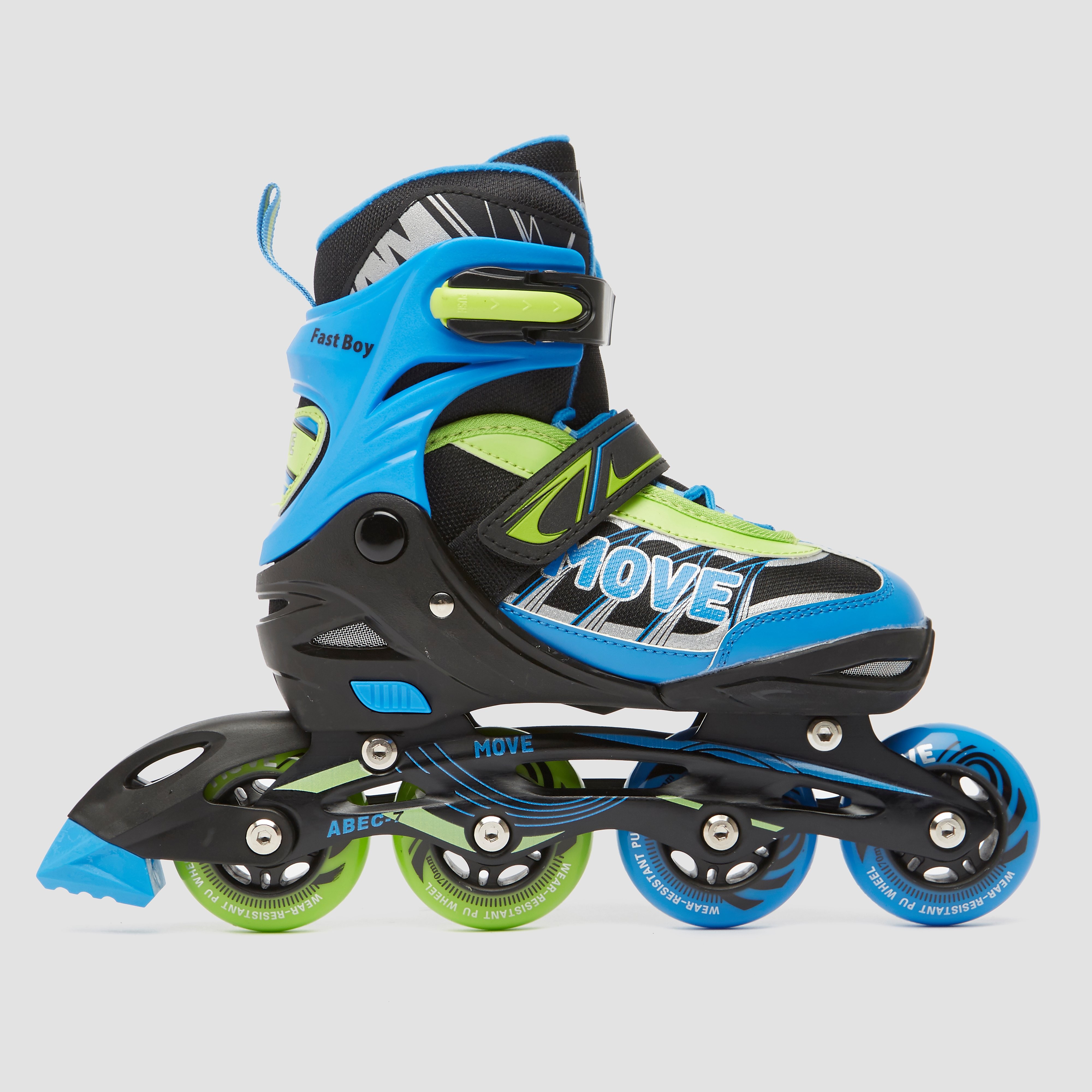 MOVE Fast kids skeelers blauw/groen kinderen Kinderen