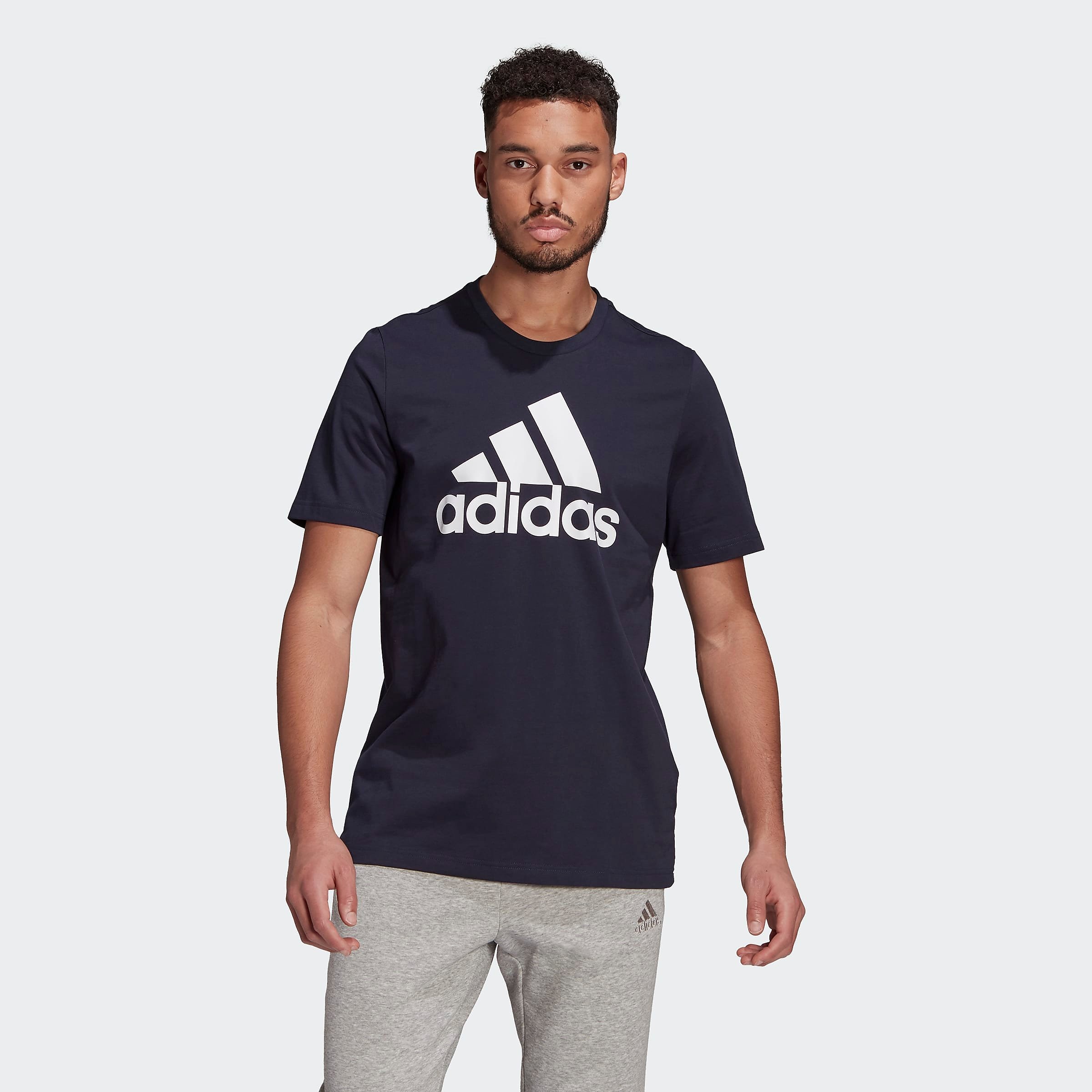 adidas Adidas essentials big logo shirt blauw heren heren