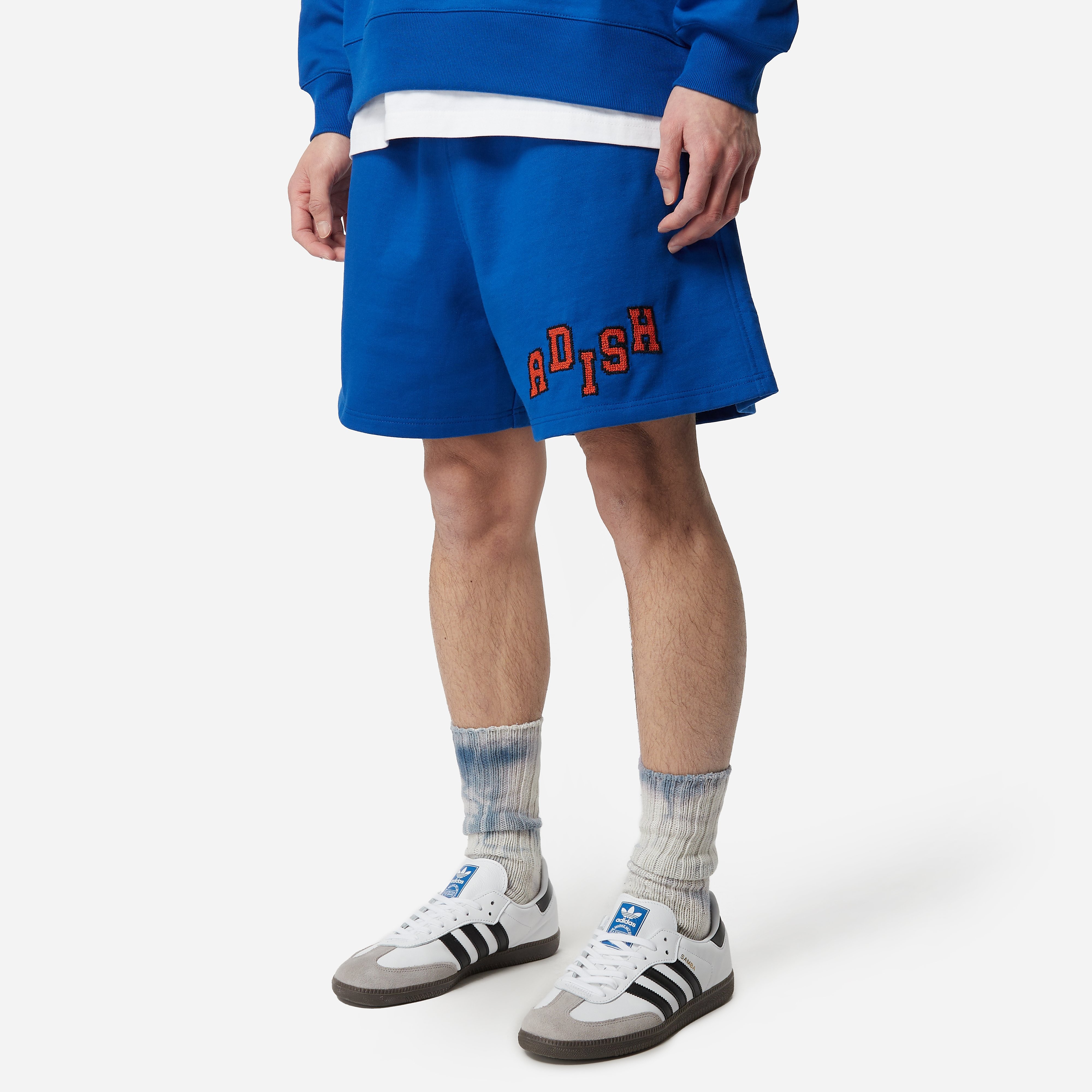 Adish Tatreez Fleece Short, Blue