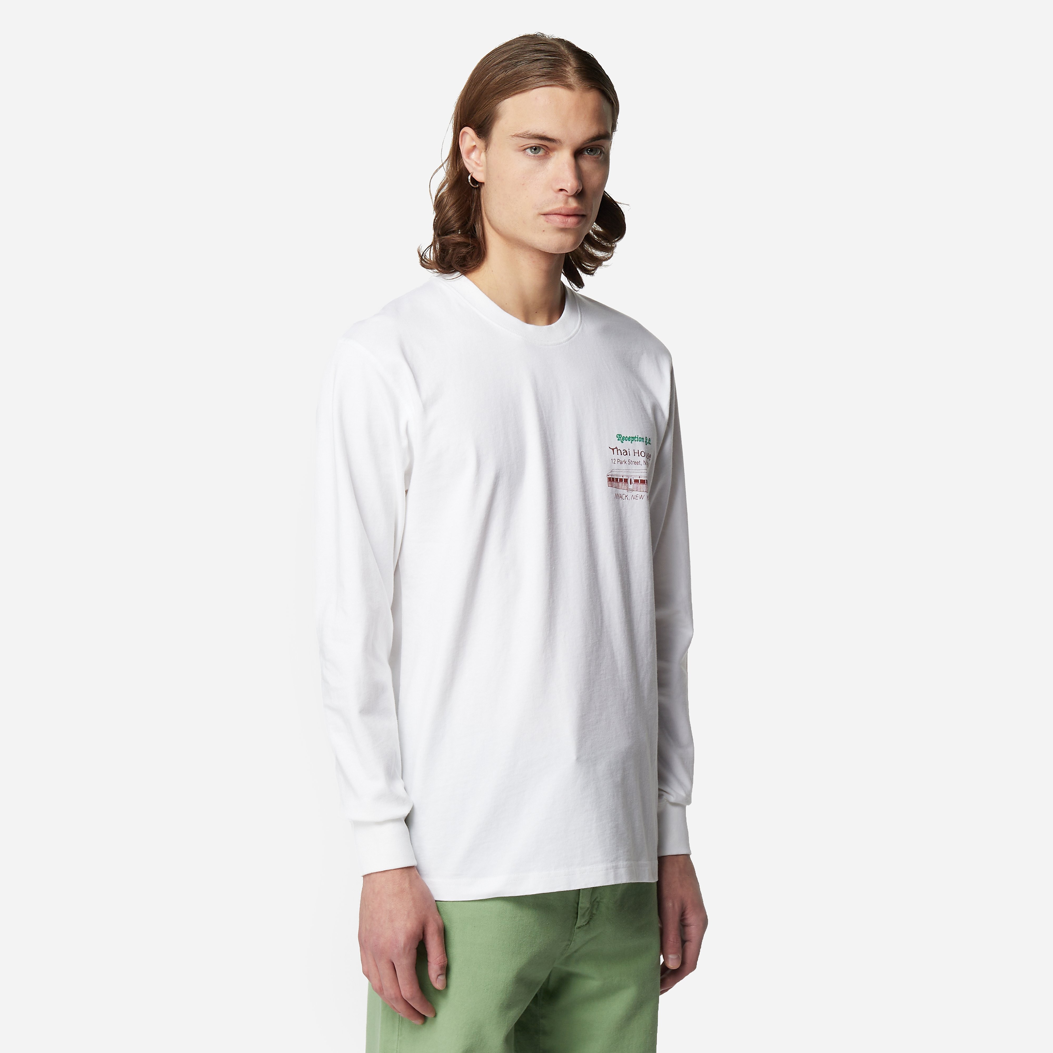 Reception Thai House Long Sleeve T-Shirt, White