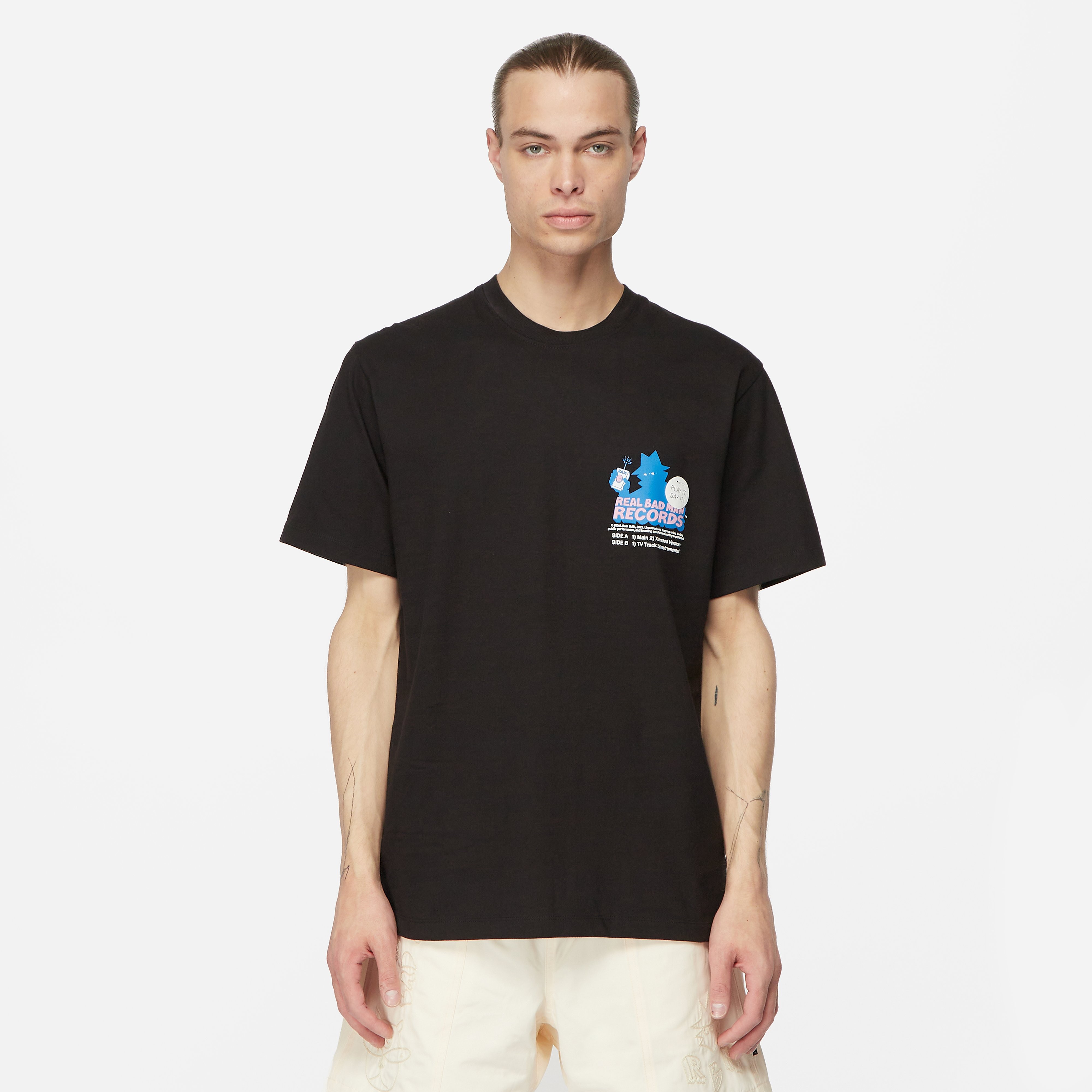 Real Bad Man Records SS Tee, Black