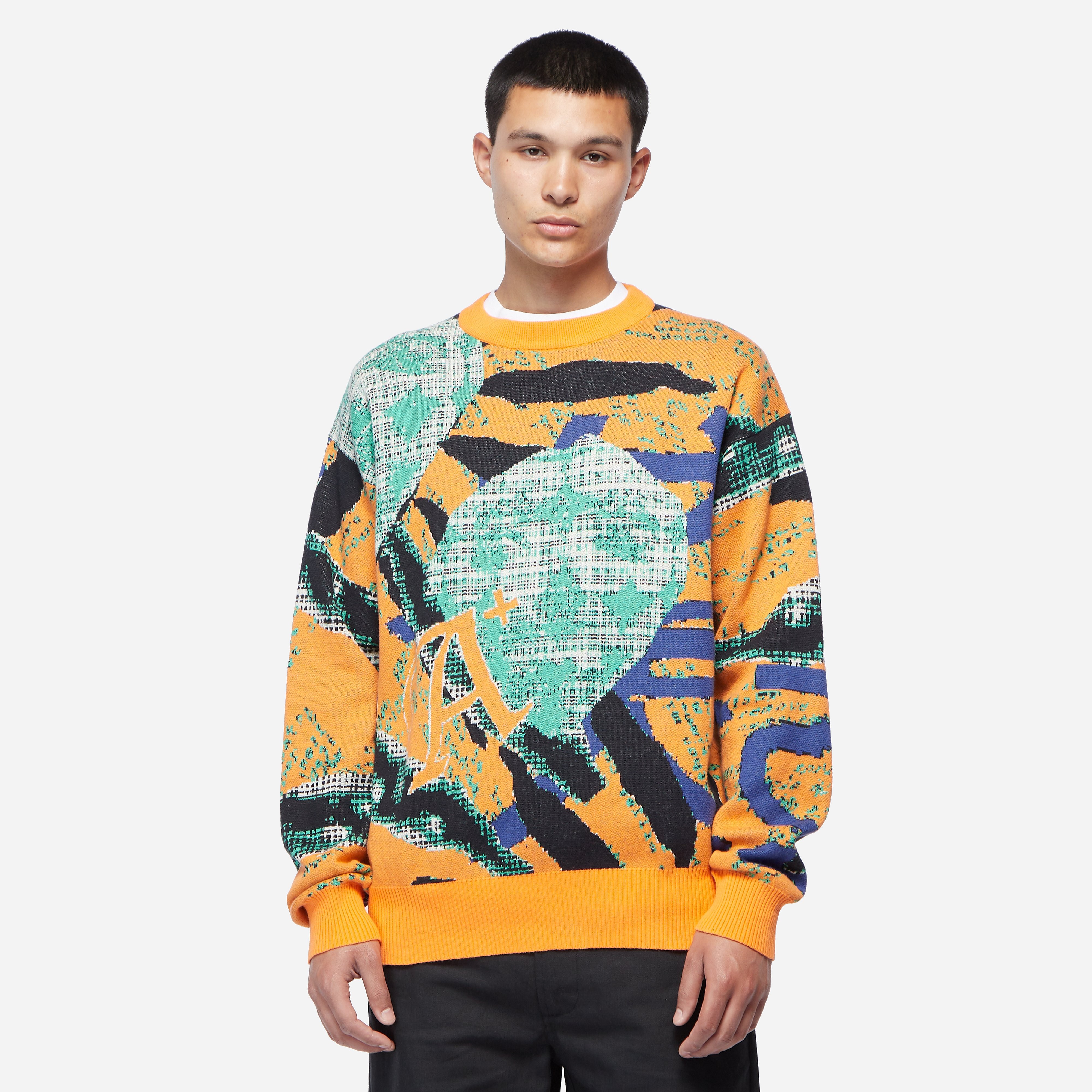 Perks & Mini Congee Knitted Sweatshirt, Orange