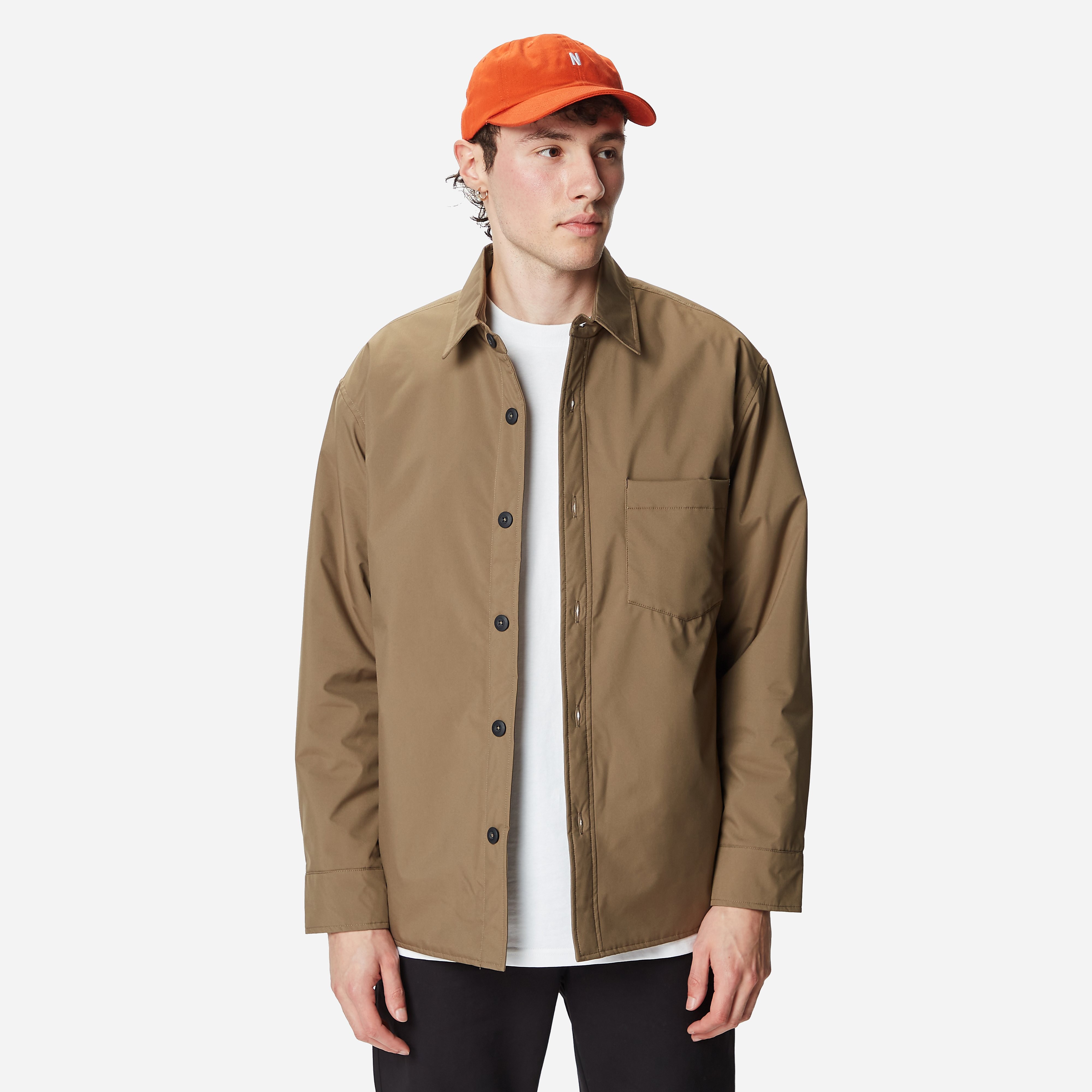 Samsoe Samsoe Palle Shirt Jacket, Brown | The Hoxton Trend