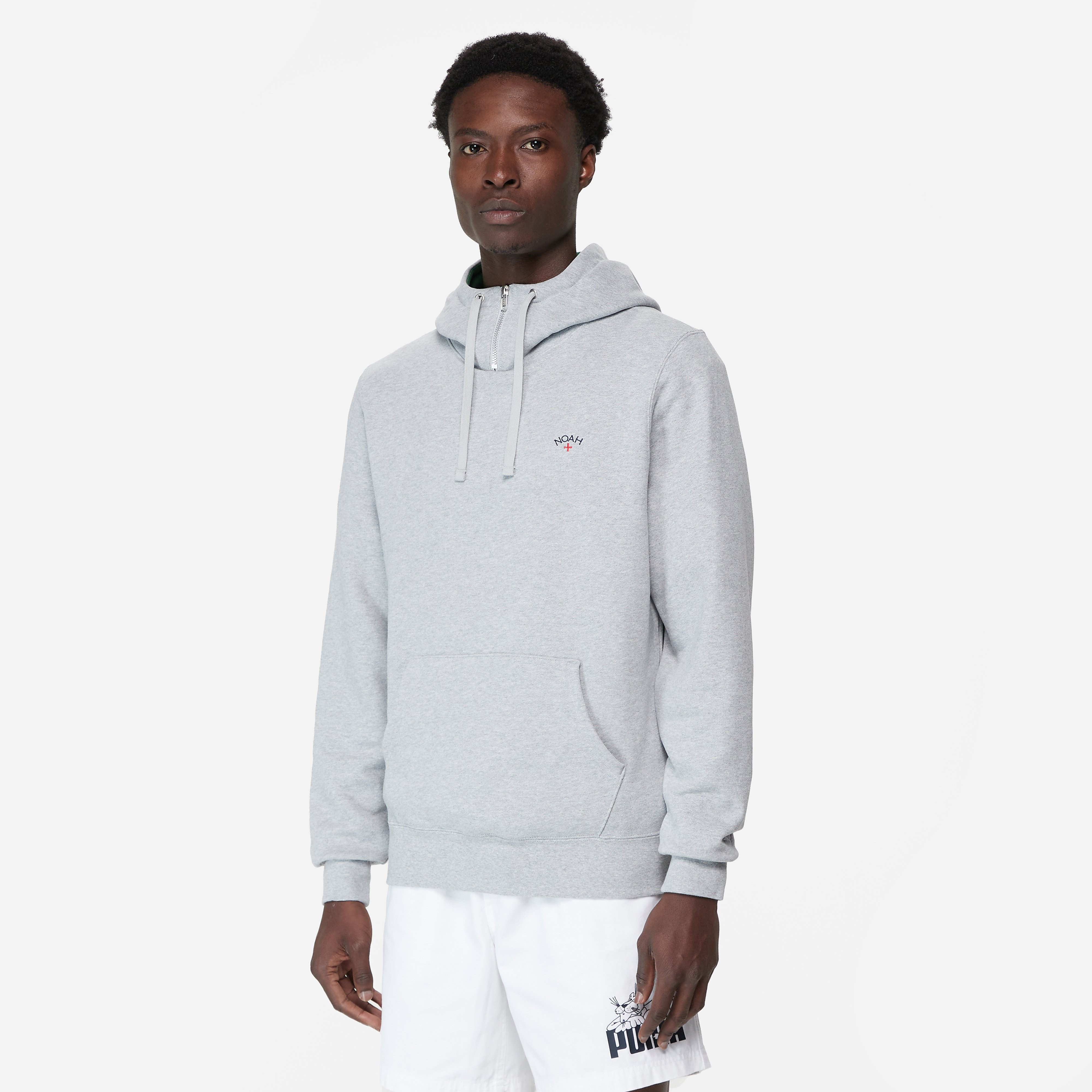 puma x noah quarter-zip hoodie, grey