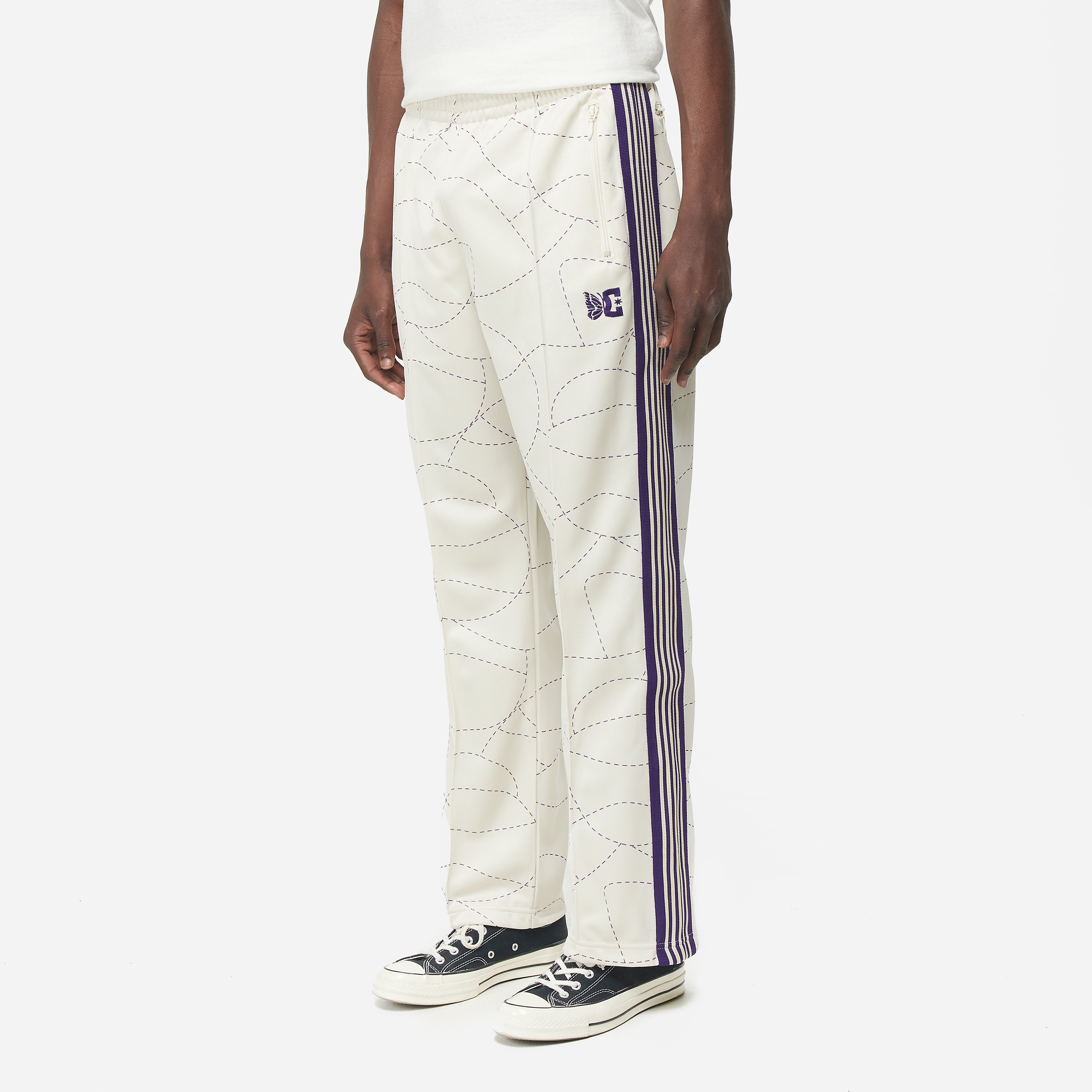 Needles x DC Shoes Track Pant, White - Curated Menswear