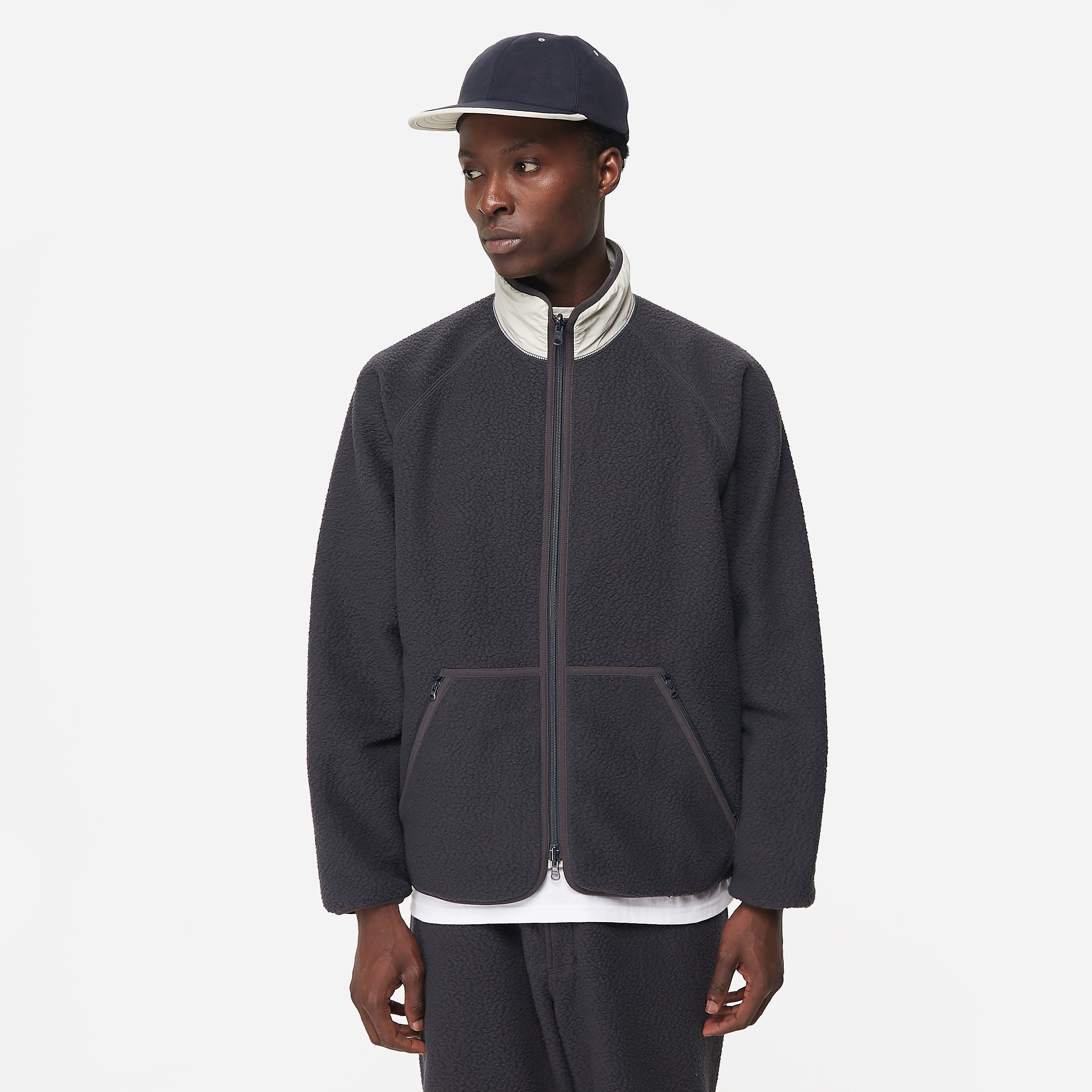 Beams Plus x HIP MIL Liner Reversible Fleece Jacket, Black