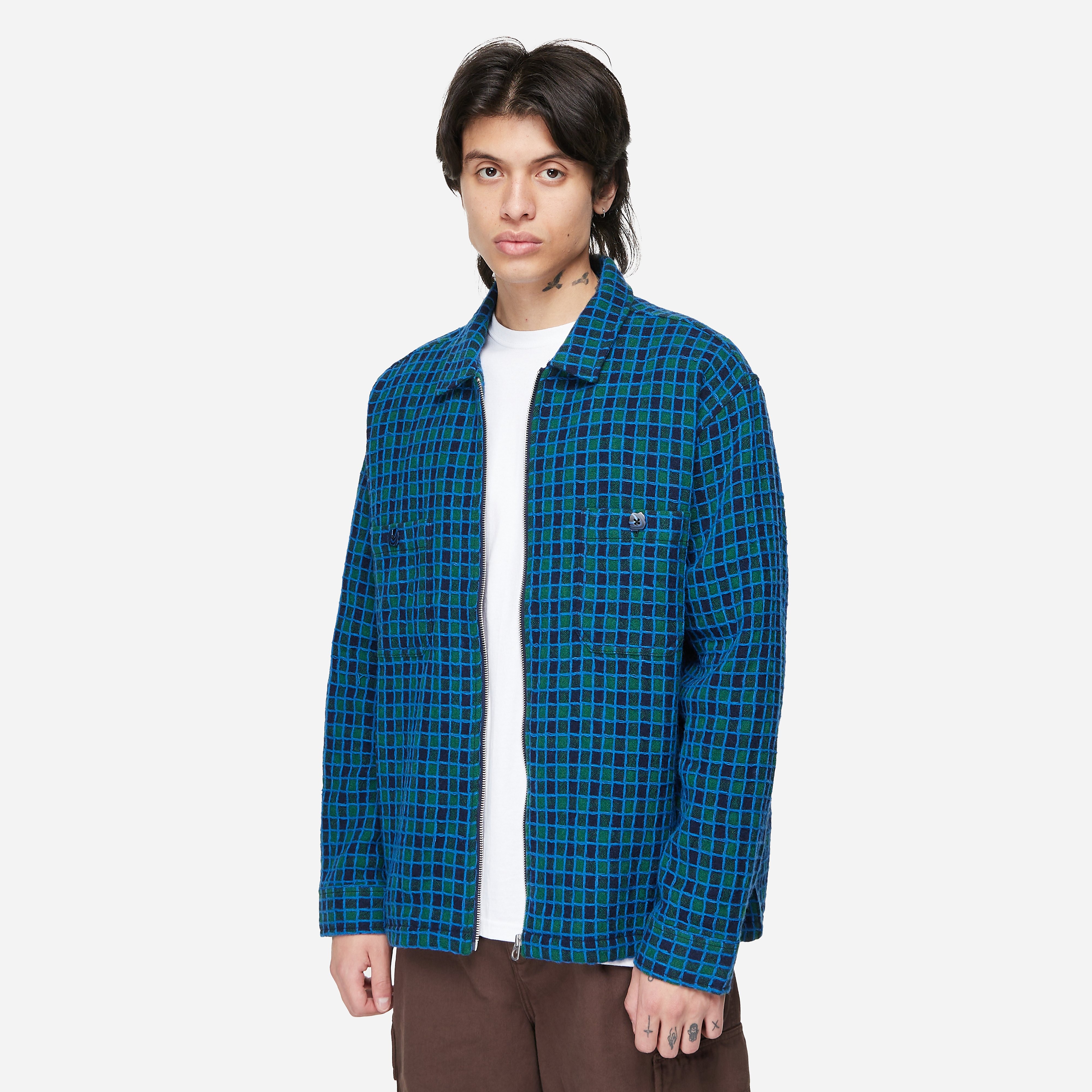 トップス brain dead CHECK MATE FLANNEL ZIP SHIRT Brain Dead - Check Mate Flannel Zip Shirt | HBX - Globally