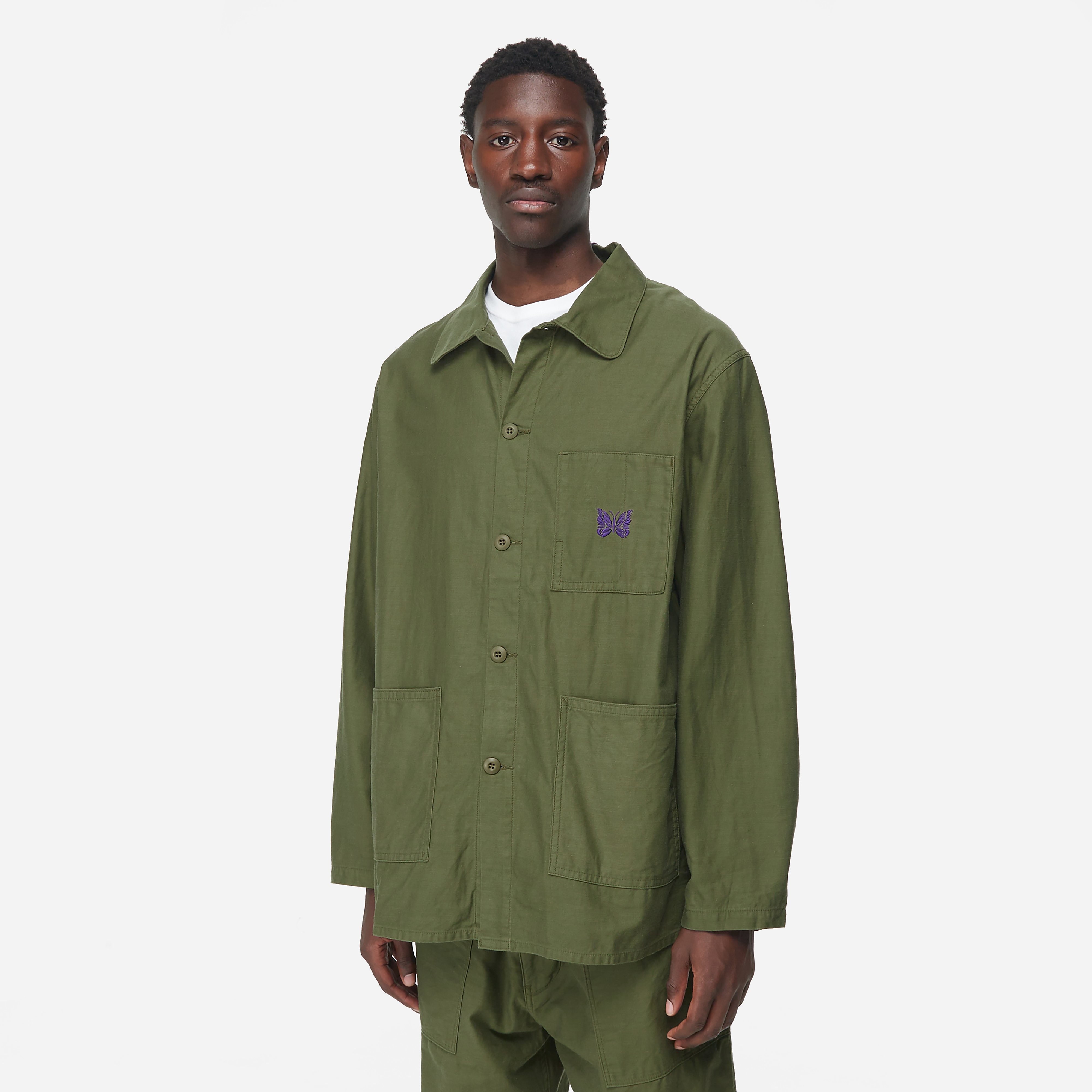 Needles D.N Coverall Jacket, Green - Curated Menswear
