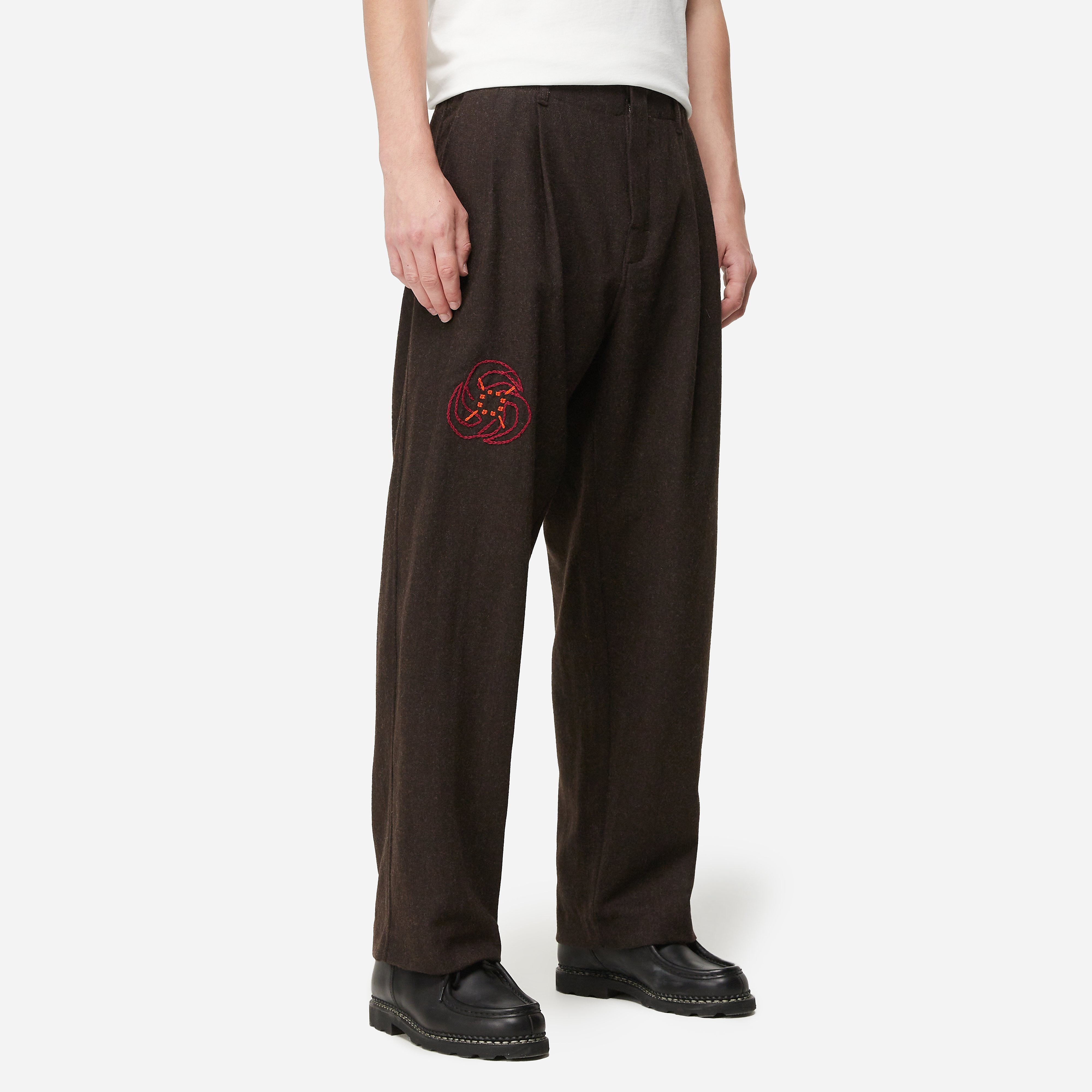 Adish Quors Wool Trouser, Brown
