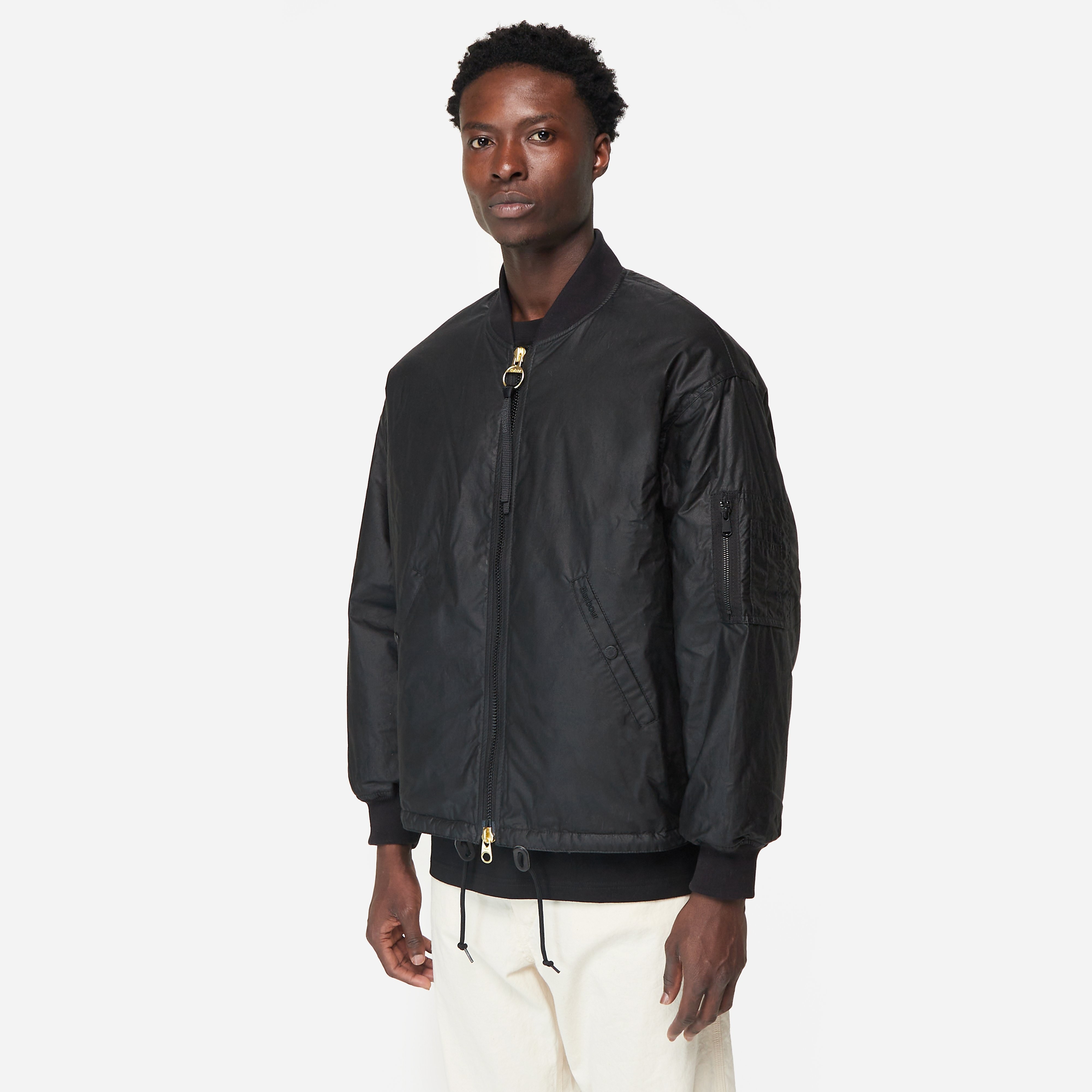 Barbour flyer field jacket フライトジャケット M Barbour Flyer Field Jacket, Black - Curated Menswear