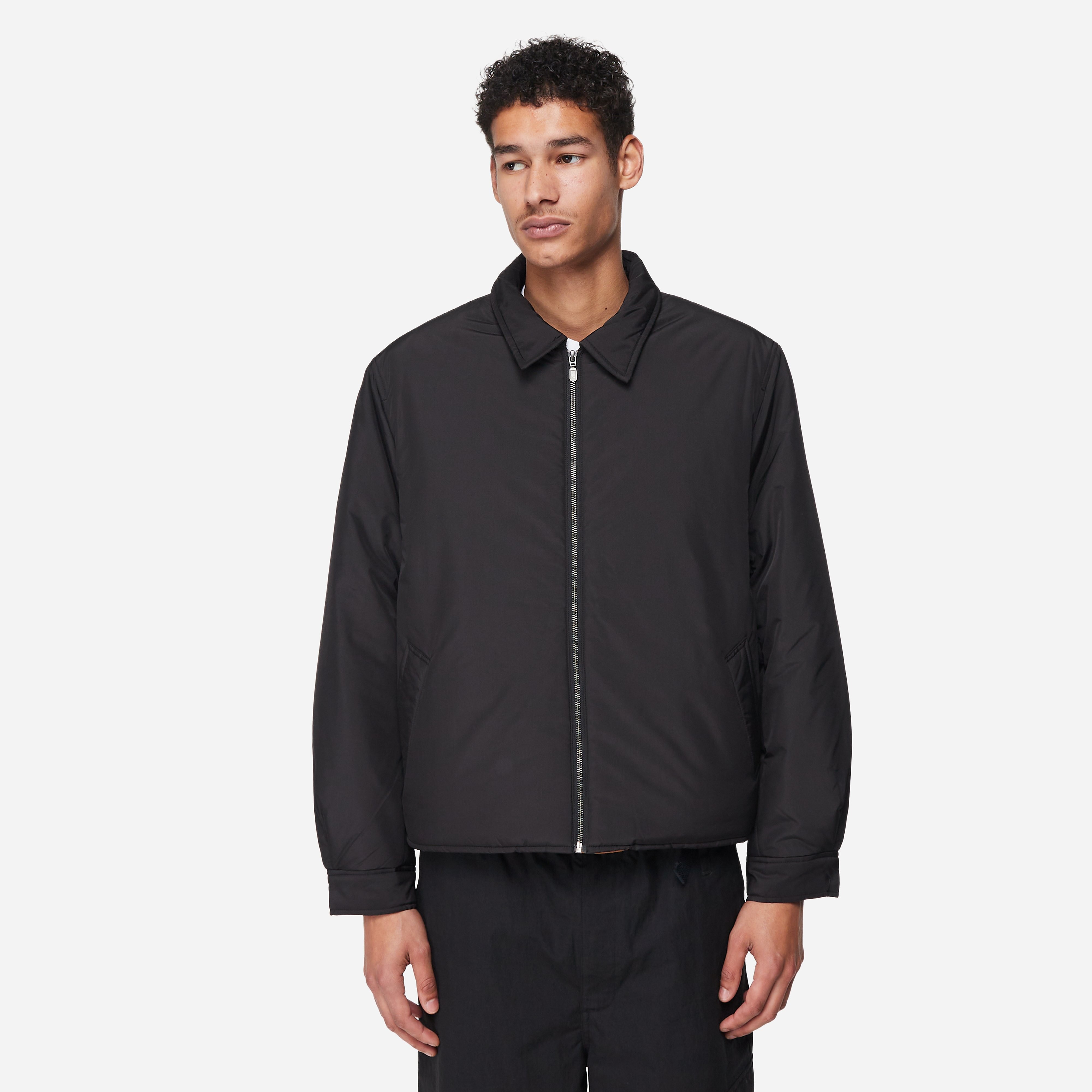 Adsum Padded Zip Jacket, Black - Curated Menswear