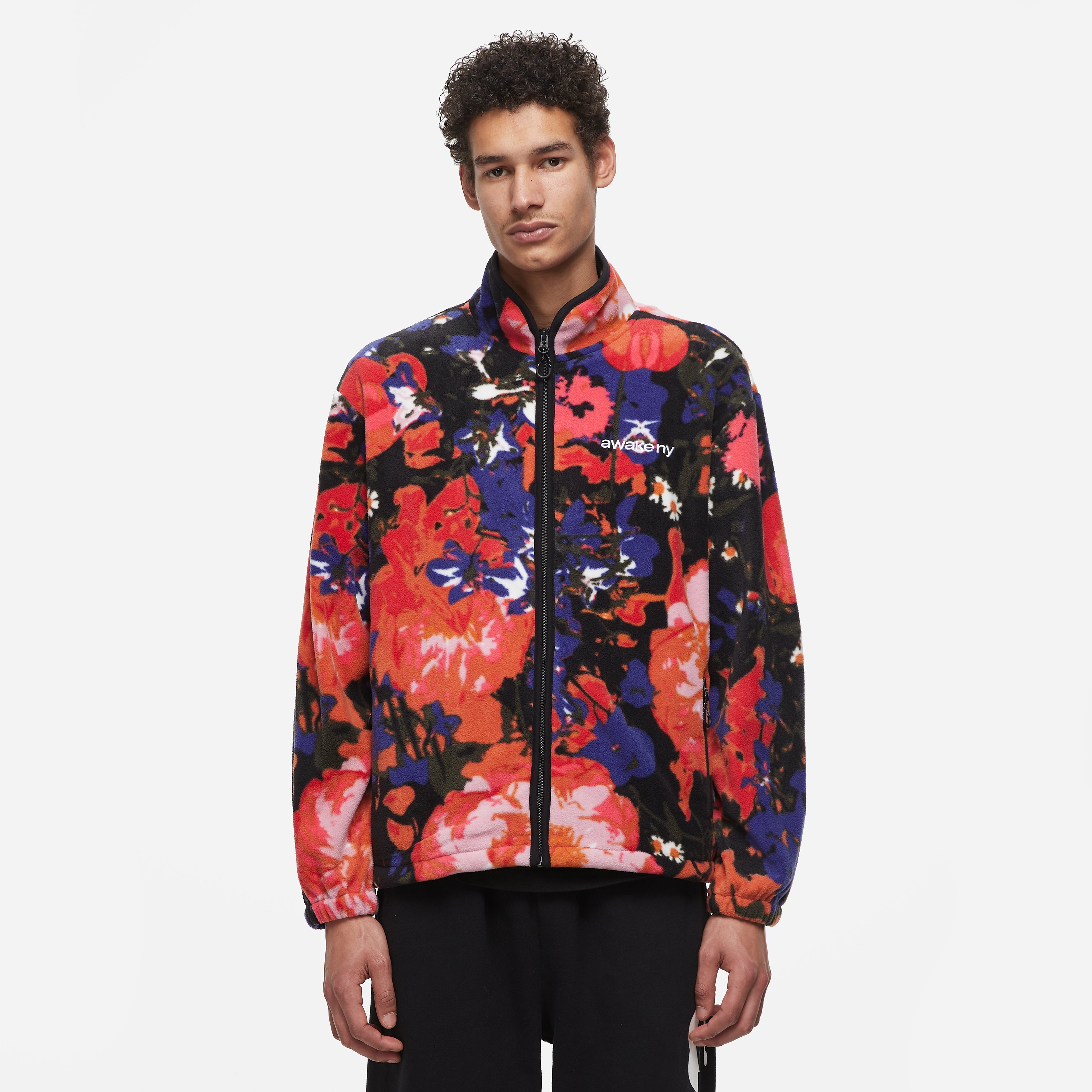 Awake NY Star 'A' Velour Track Jacket, Green - Curated Menswear