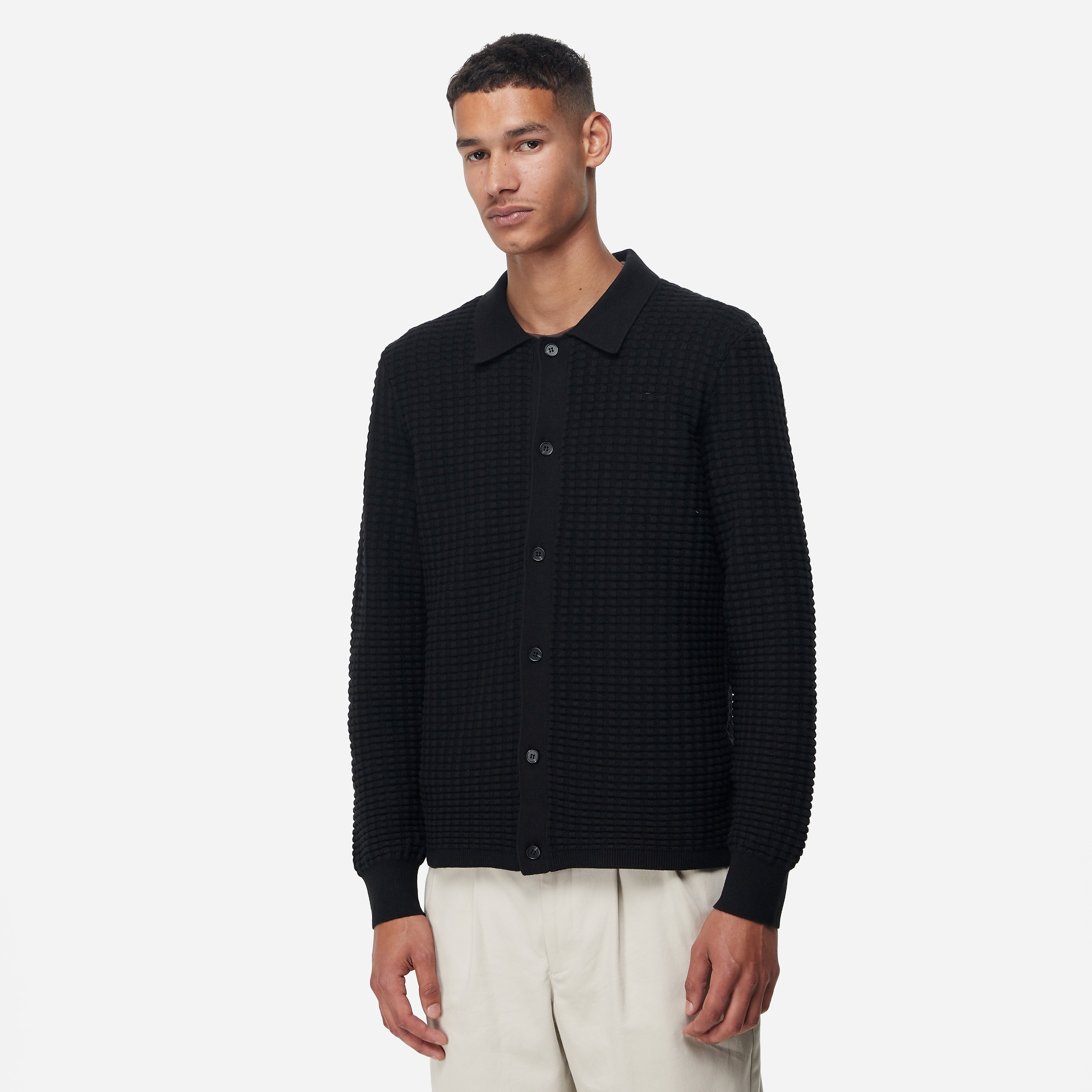 Samsoe Samsoe Jules Cardigan Shirt, Black