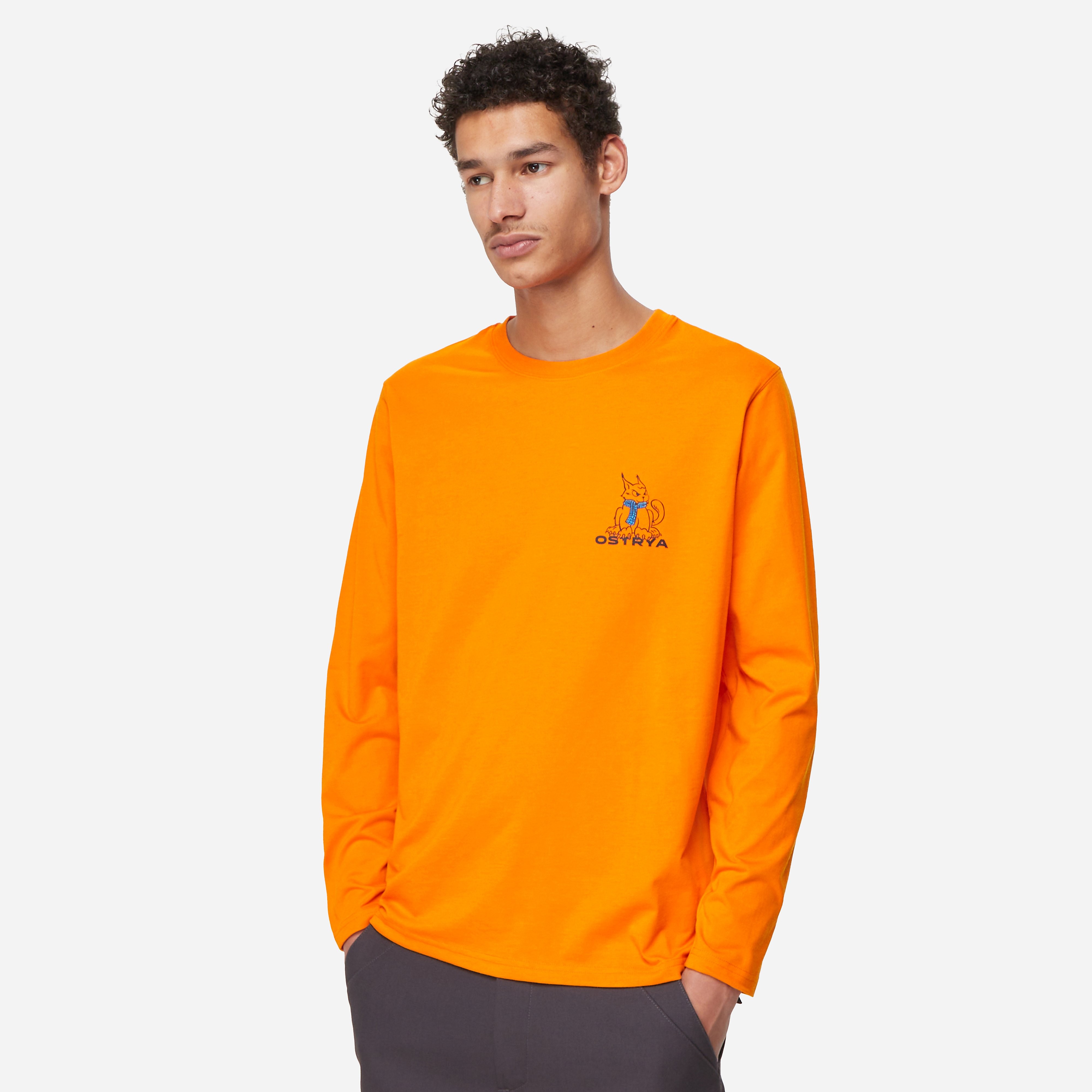 Ostrya Lynx Long Sleeve Equi-Tee T-Shirt, Orange