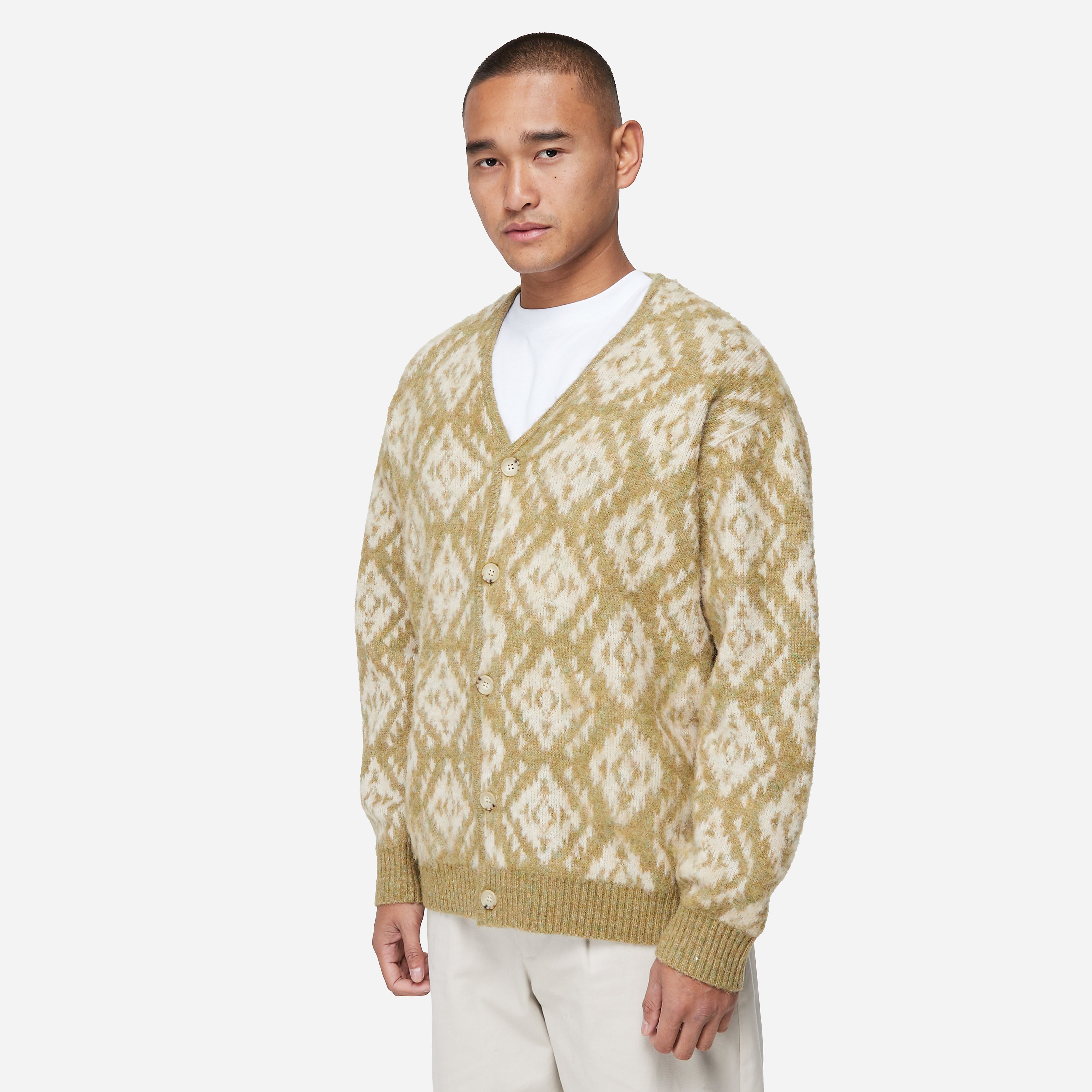 Pendleton V-Neck Cardigan, Beige