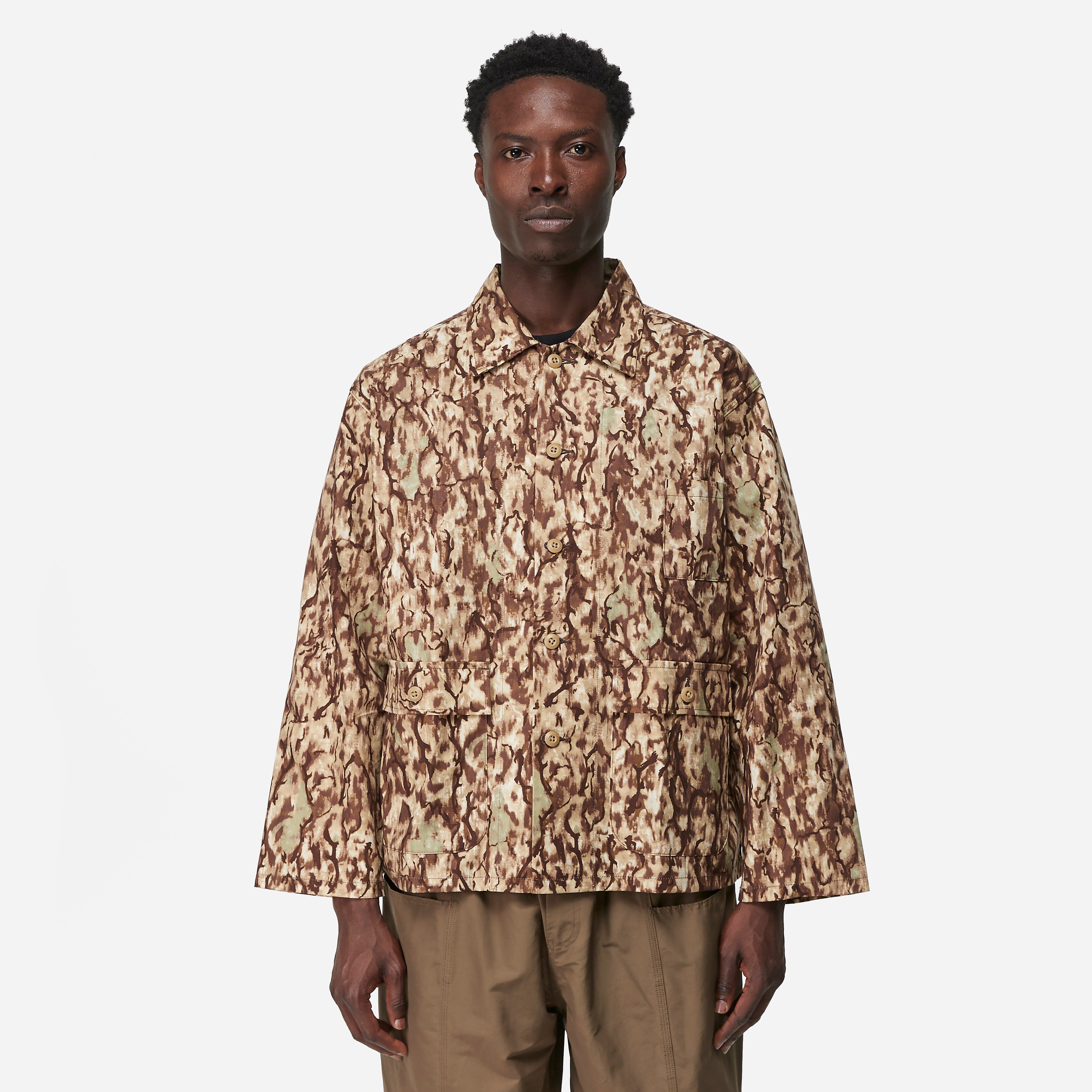 ジャケット・アウター South2 West8 SMOKEY SHIRT - CRAZY CAMO SOUTH2 WEST8 2020 FALL WINTER COLLECTION