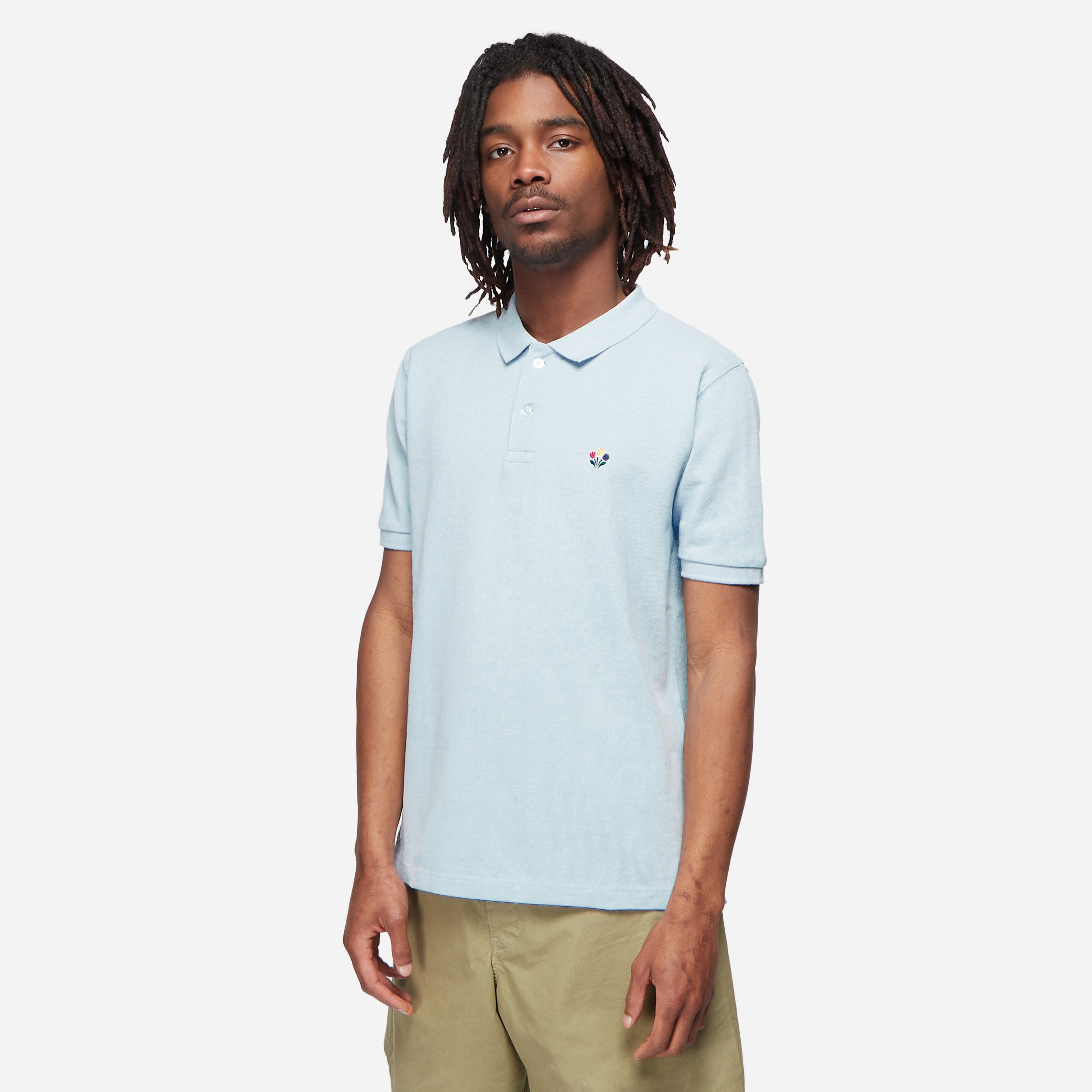 Noah Pique Polo Shirt, Blue - Curated Menswear