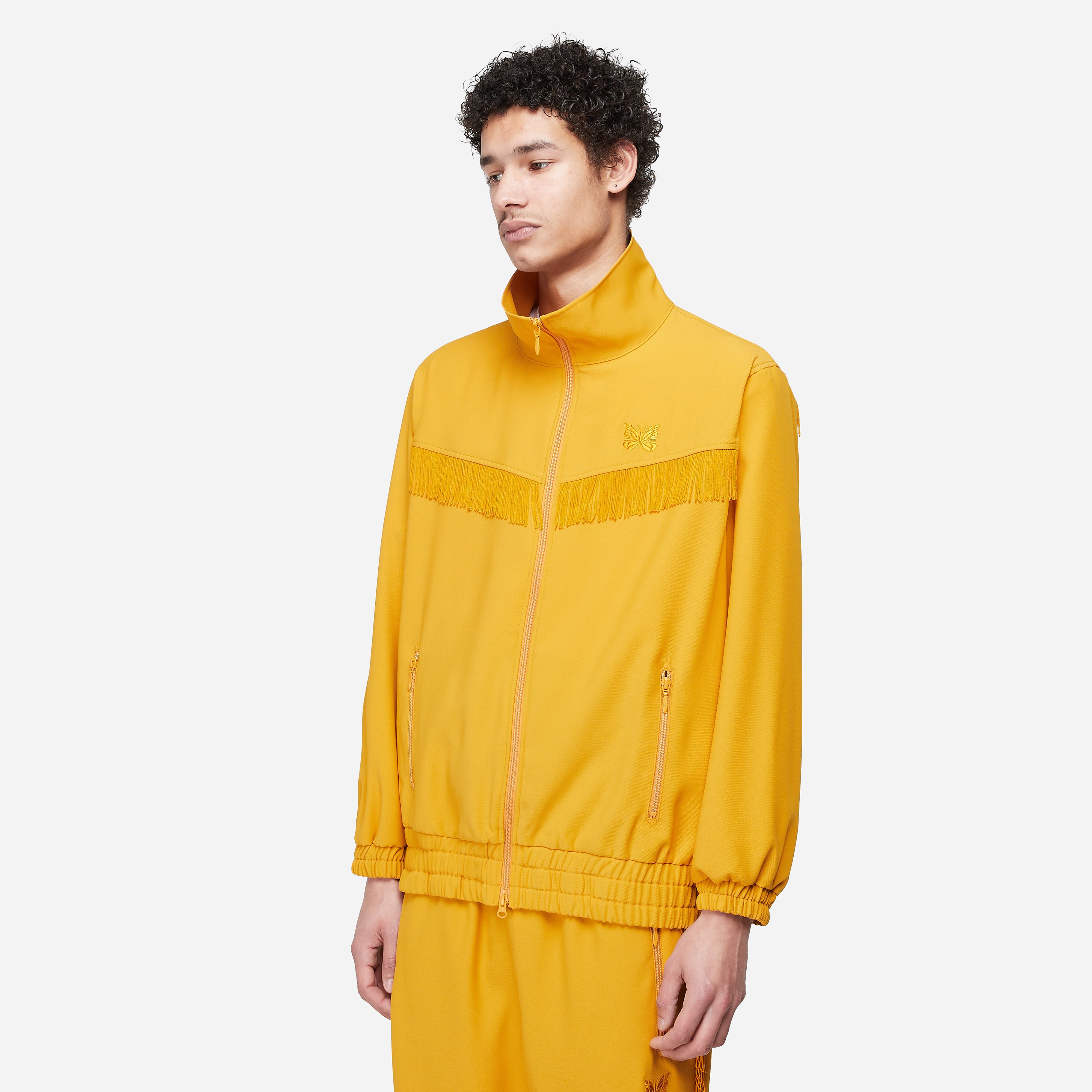 Needles Fringe Track Jacket, Yellow - Curated Menswear