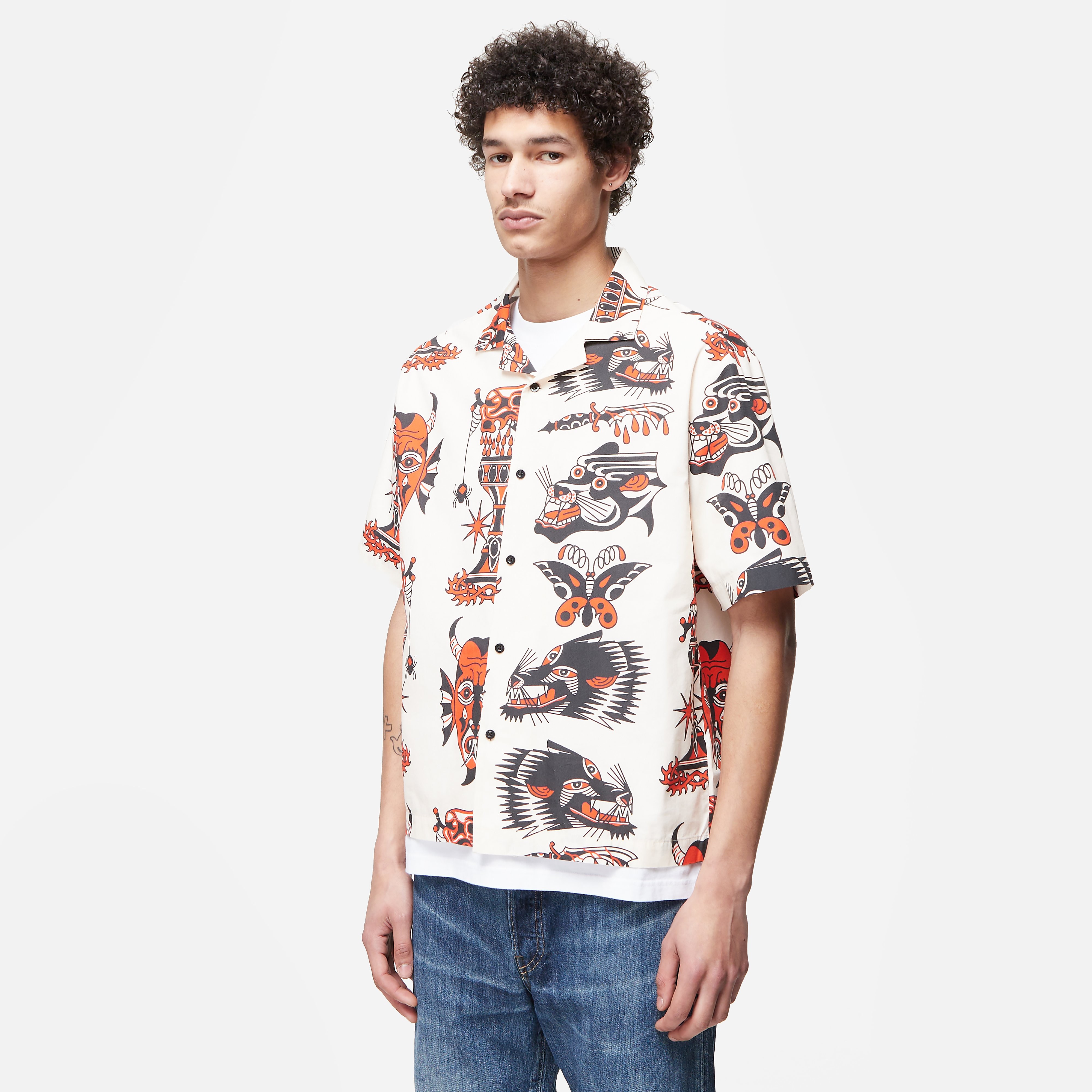 Edwin Denim Work Shirt - Dark Blue Used - Curated Menswear