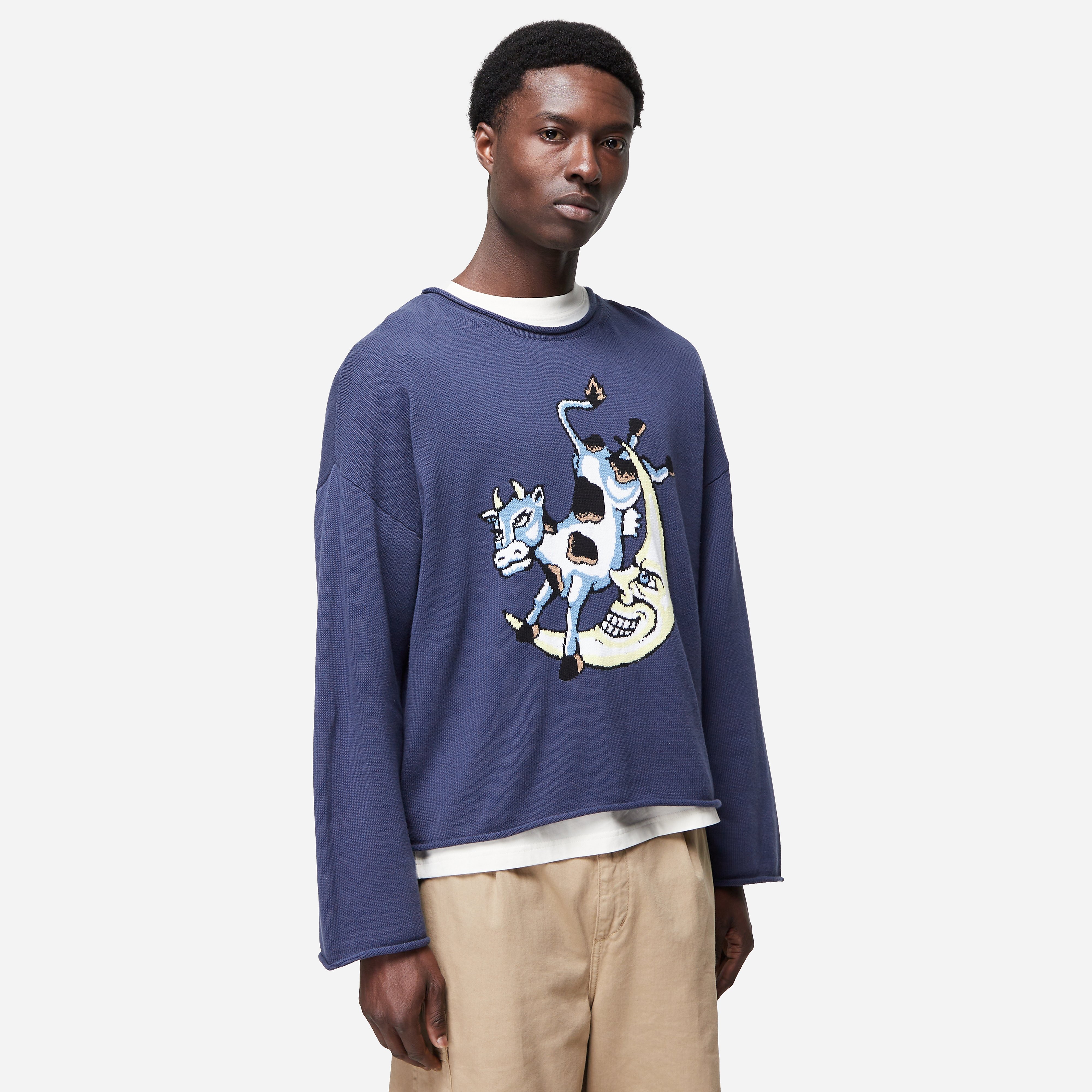 Brain Dead Men's Petrified Mind T-Shirt Navy - Curated Menswear