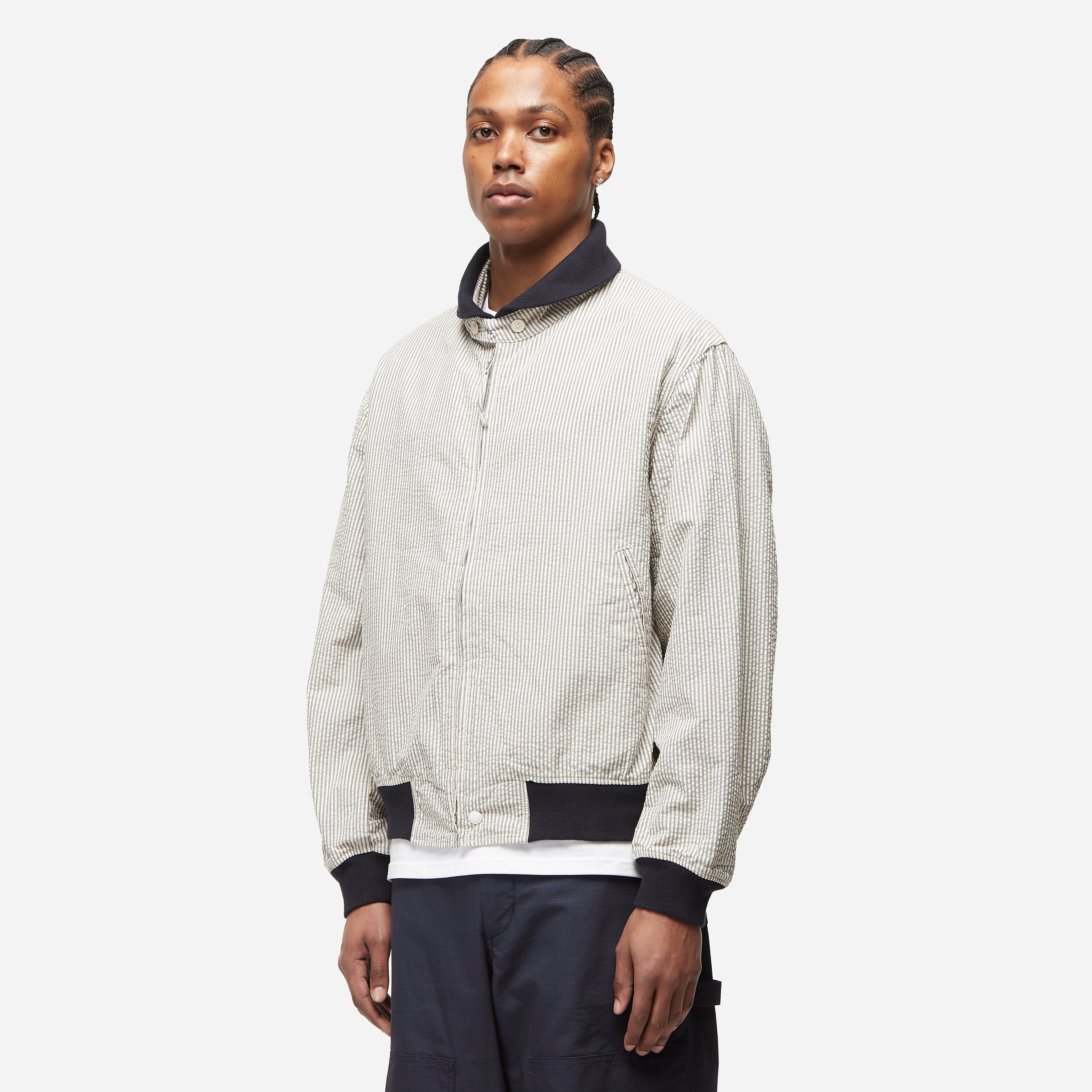 【美品】ENGINEERED GARMENTS 23AW LL jacket Engineered Garments Ll Jacket Navy, Cream - Curated Menswear