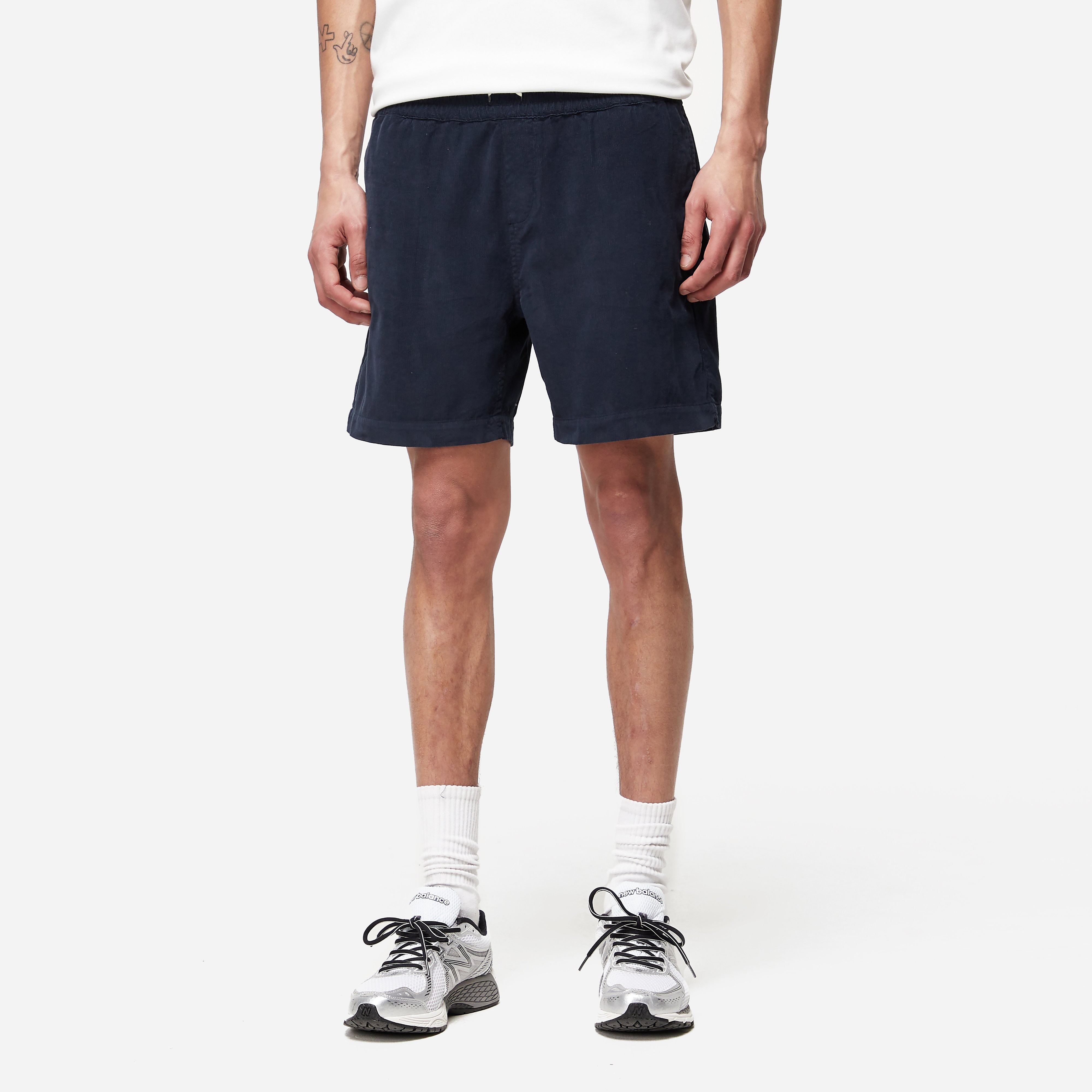 Portuguese Flannel Cord Shorts, Navy