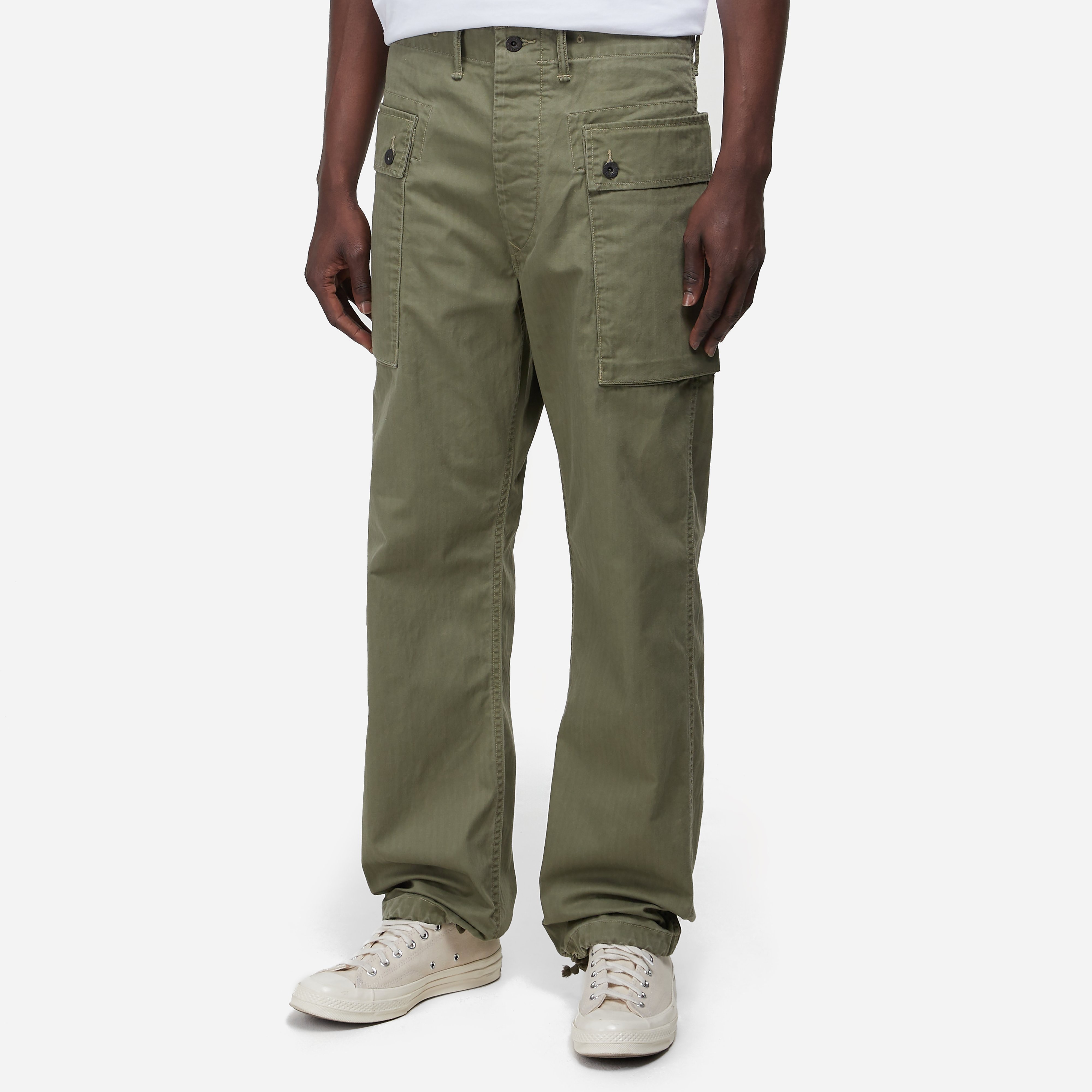 RRL by Ralph Lauren Herringbone Field Cargo Trouser, Green