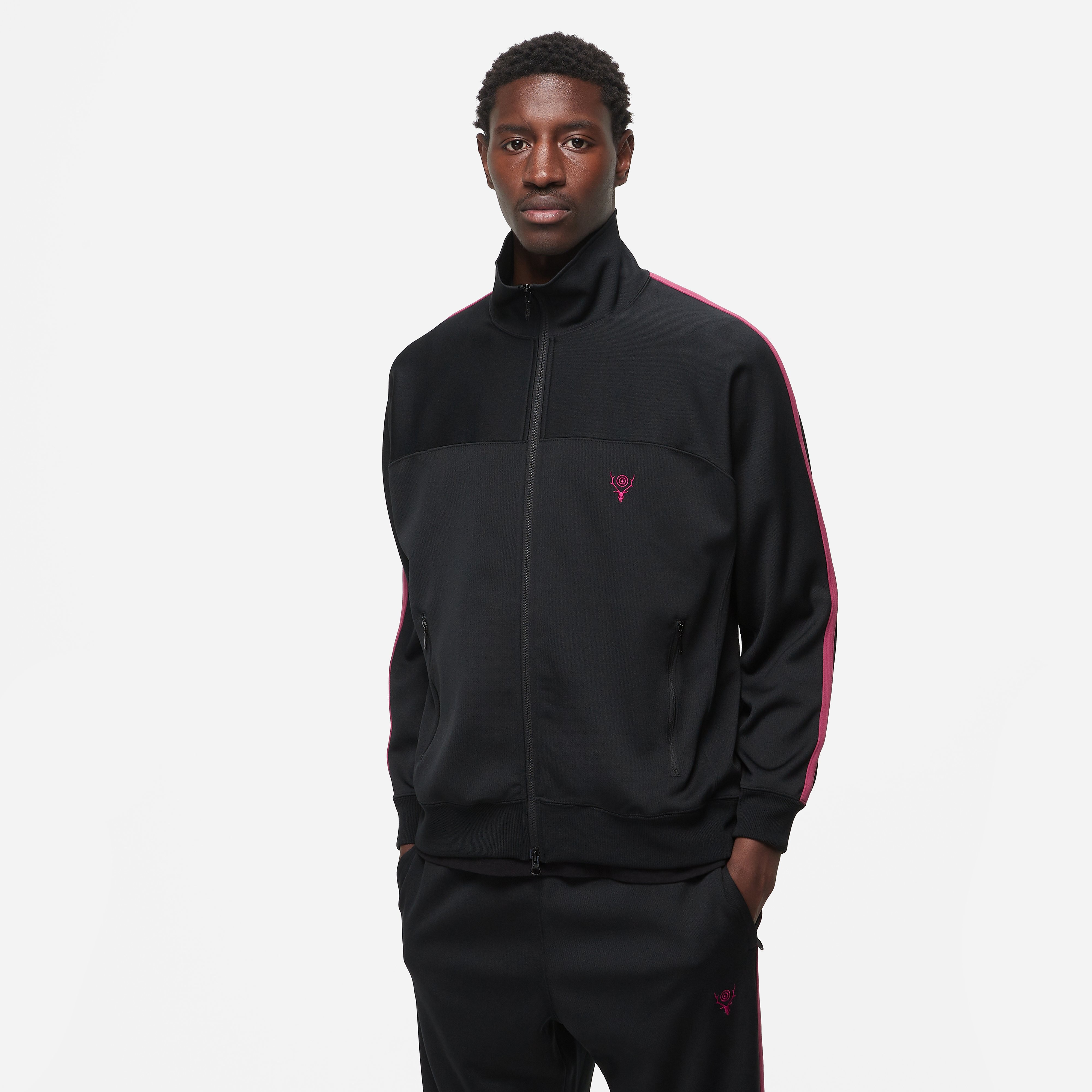トップス SOUTH2 WEST8 TRAINER JACKET South2 West8 Trainer Jacket, Black - Curated Menswear