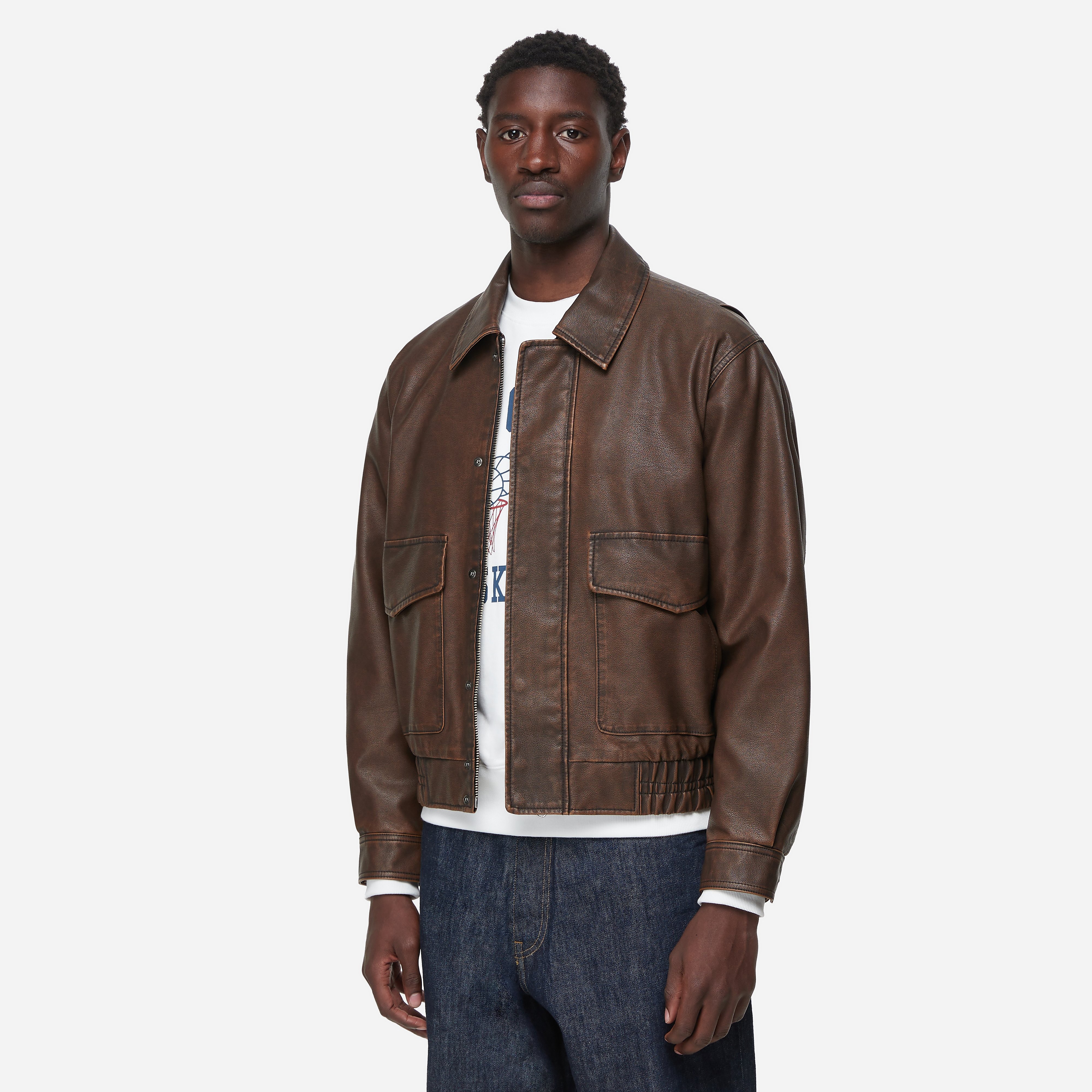 Uniform Bridge A2 Leather Flight Jacket, Brown