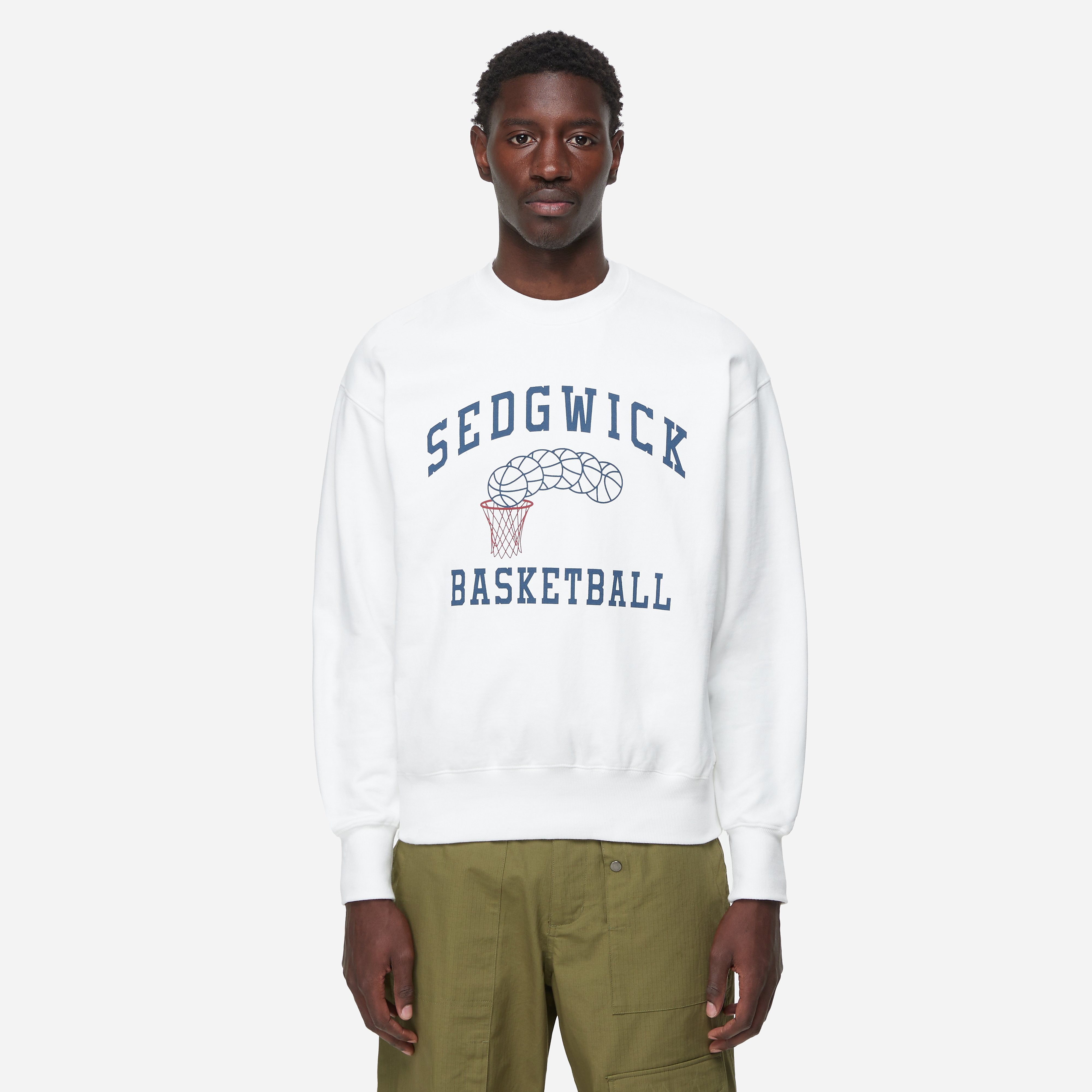 Uniform Bridge Basketball Sweatshirt, White