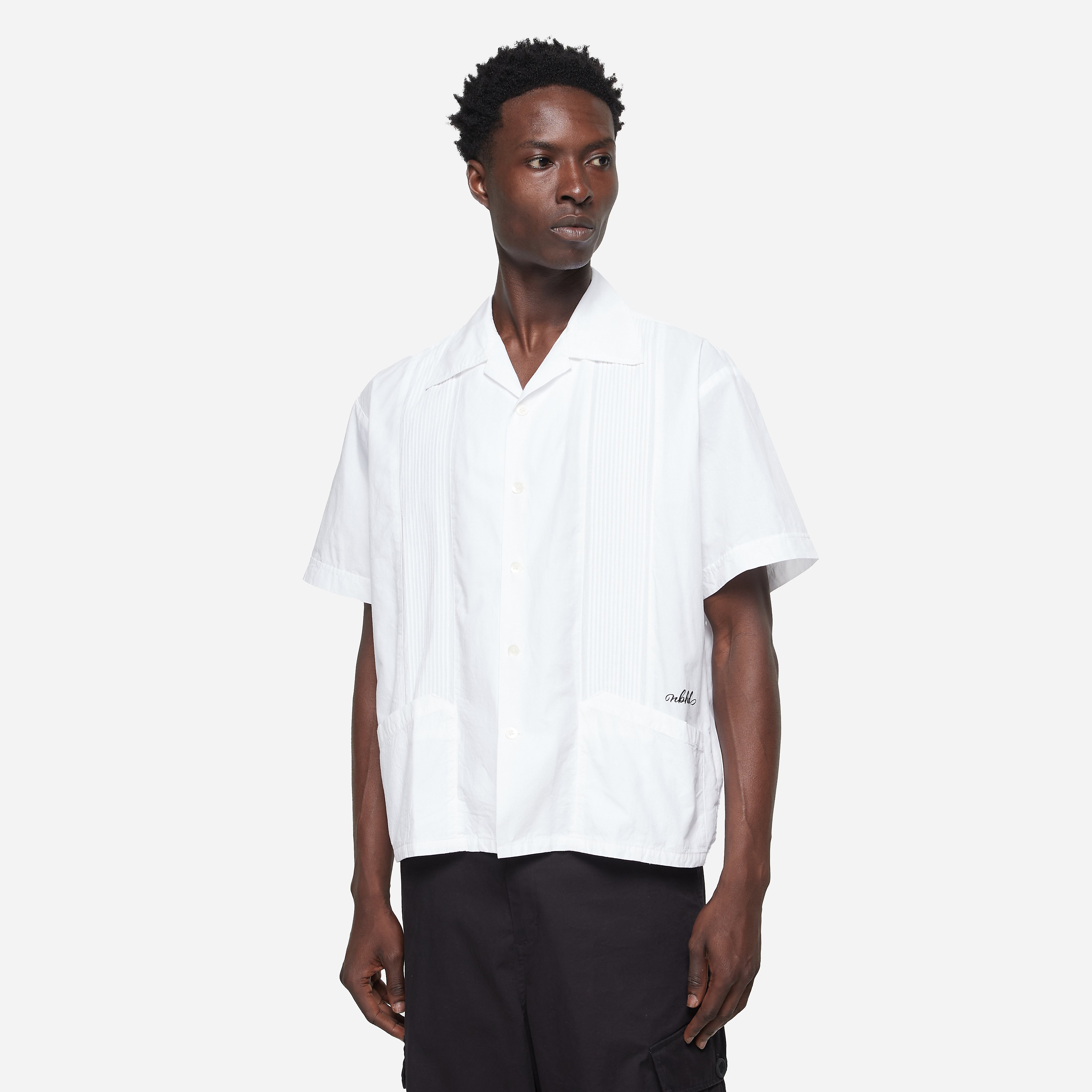 Neighborhood Guayabera Shirt, White - Curated Menswear