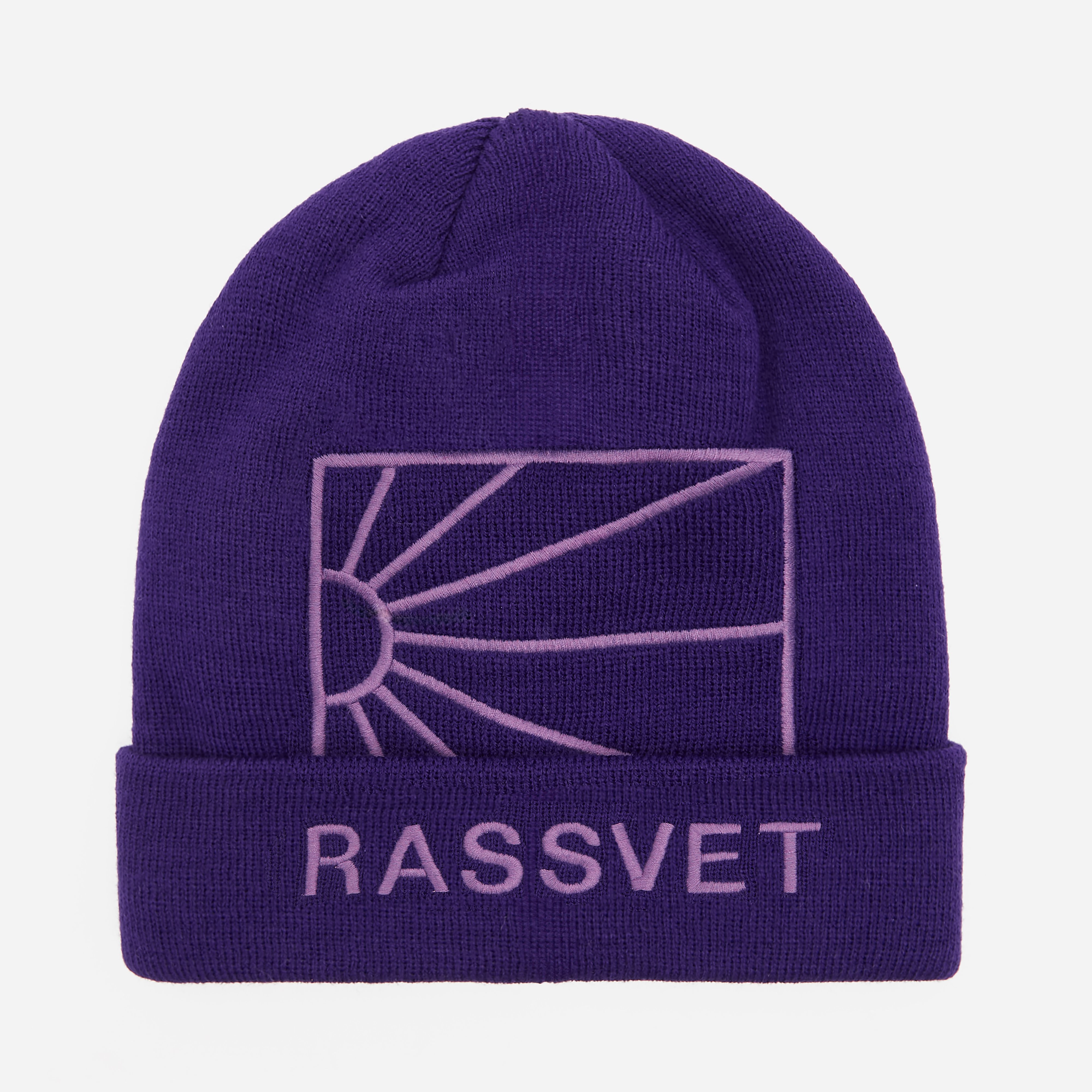Rassvet Knit Logo Beanie, Purple