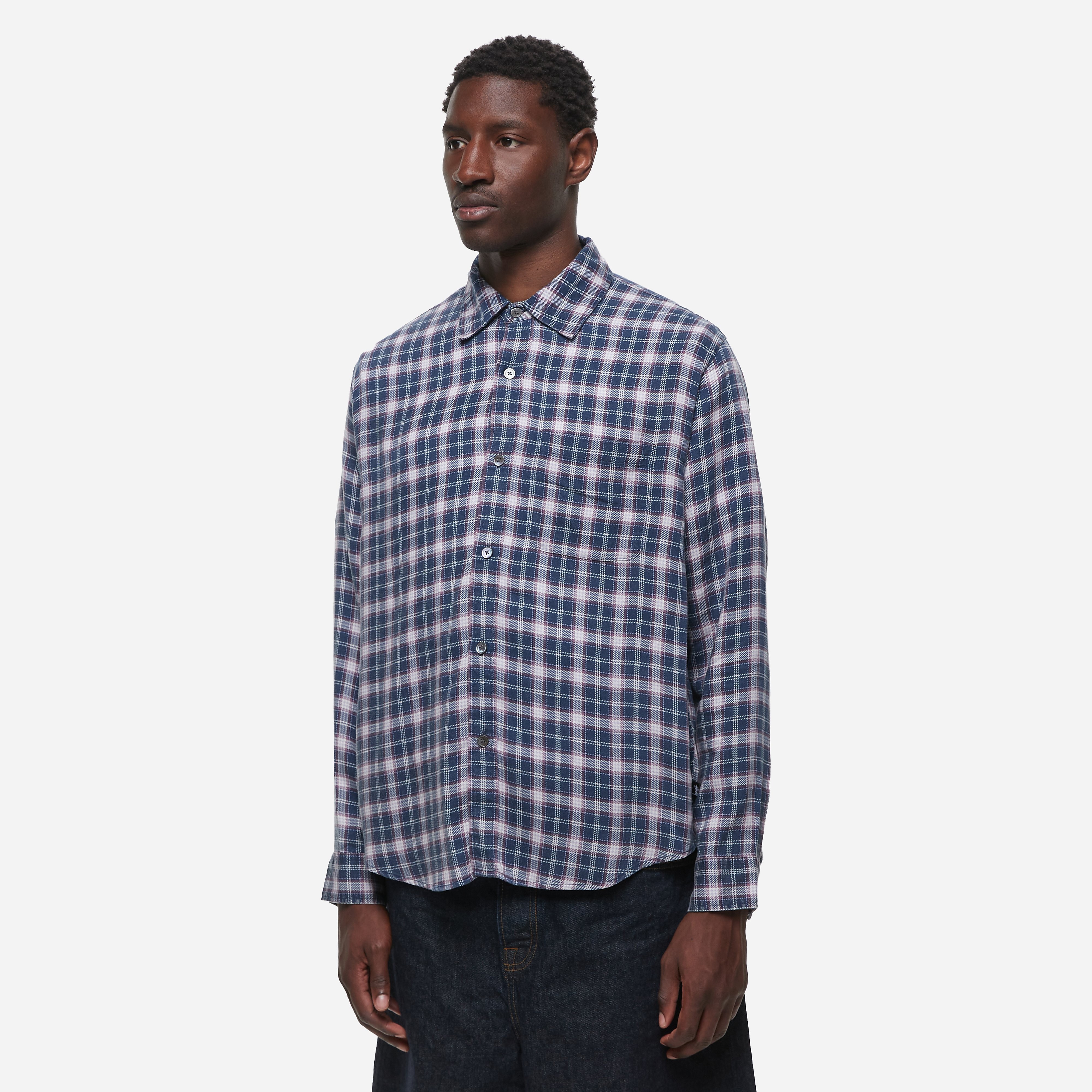 Stussy Matthew Plaid Shirt, Blue - Curated Menswear