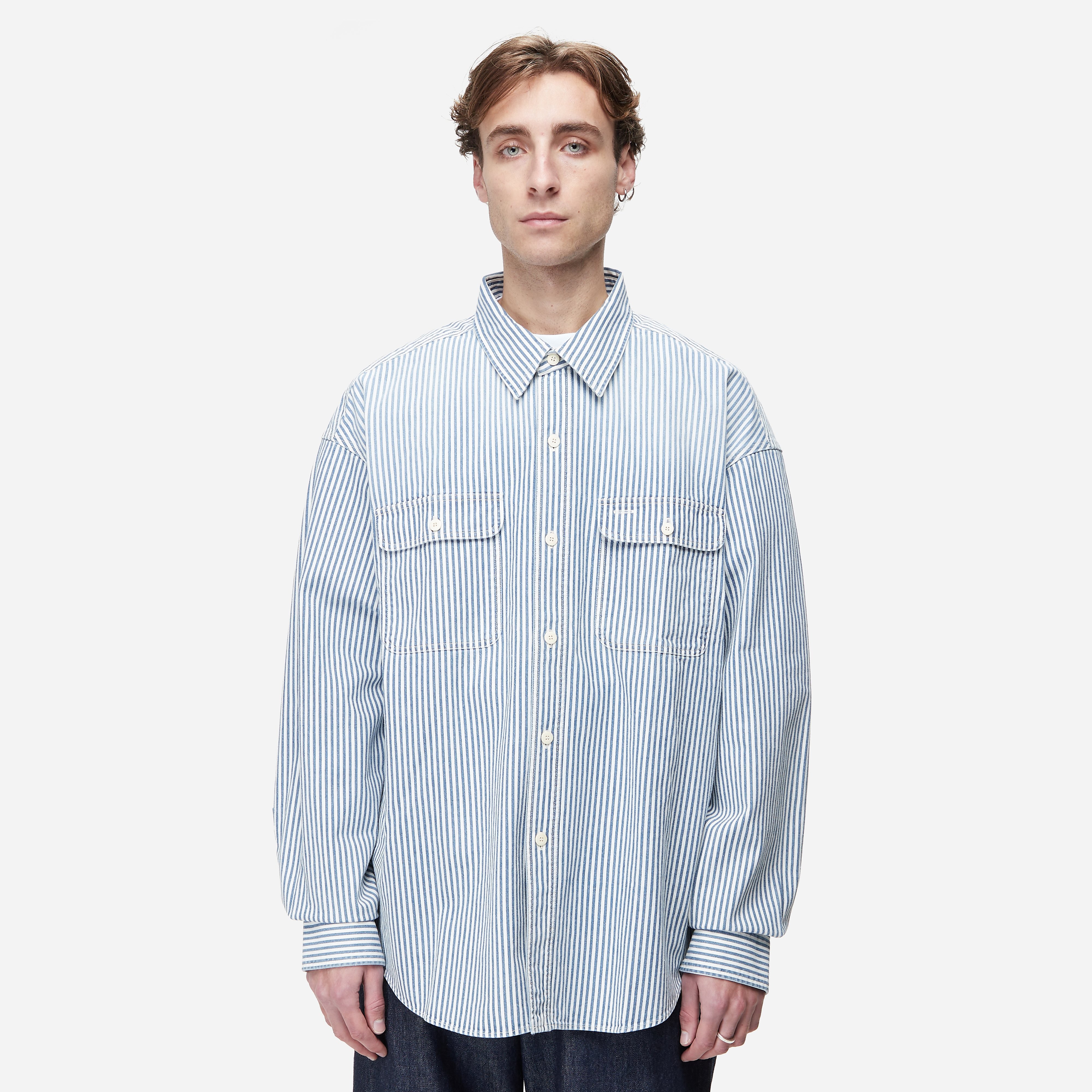visvim SS LANGER SHIRT HICKORY DMGD シャツ visvim SS LANGER SHIRT HICKORY DMGD | REVERSIBLE