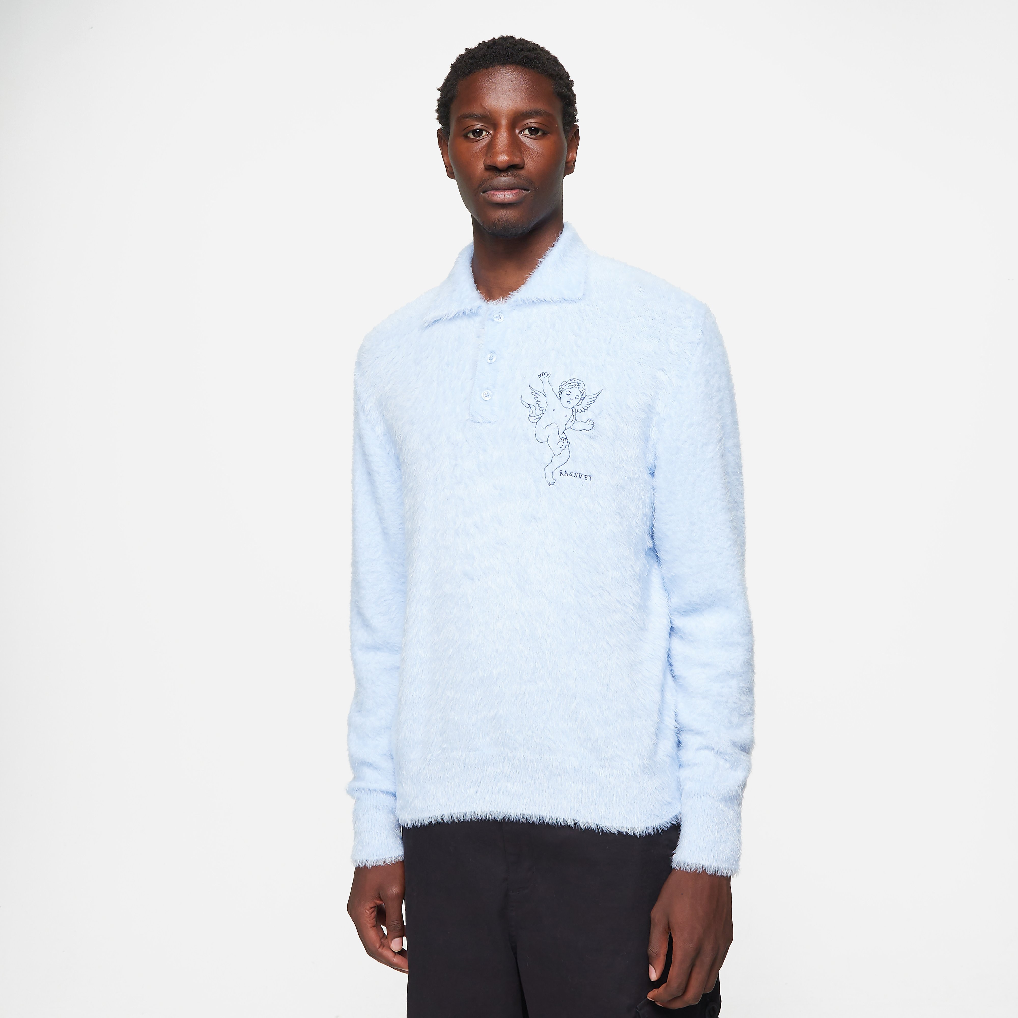 Rassvet Angel Mohair Knit, Blue - Curated Menswear