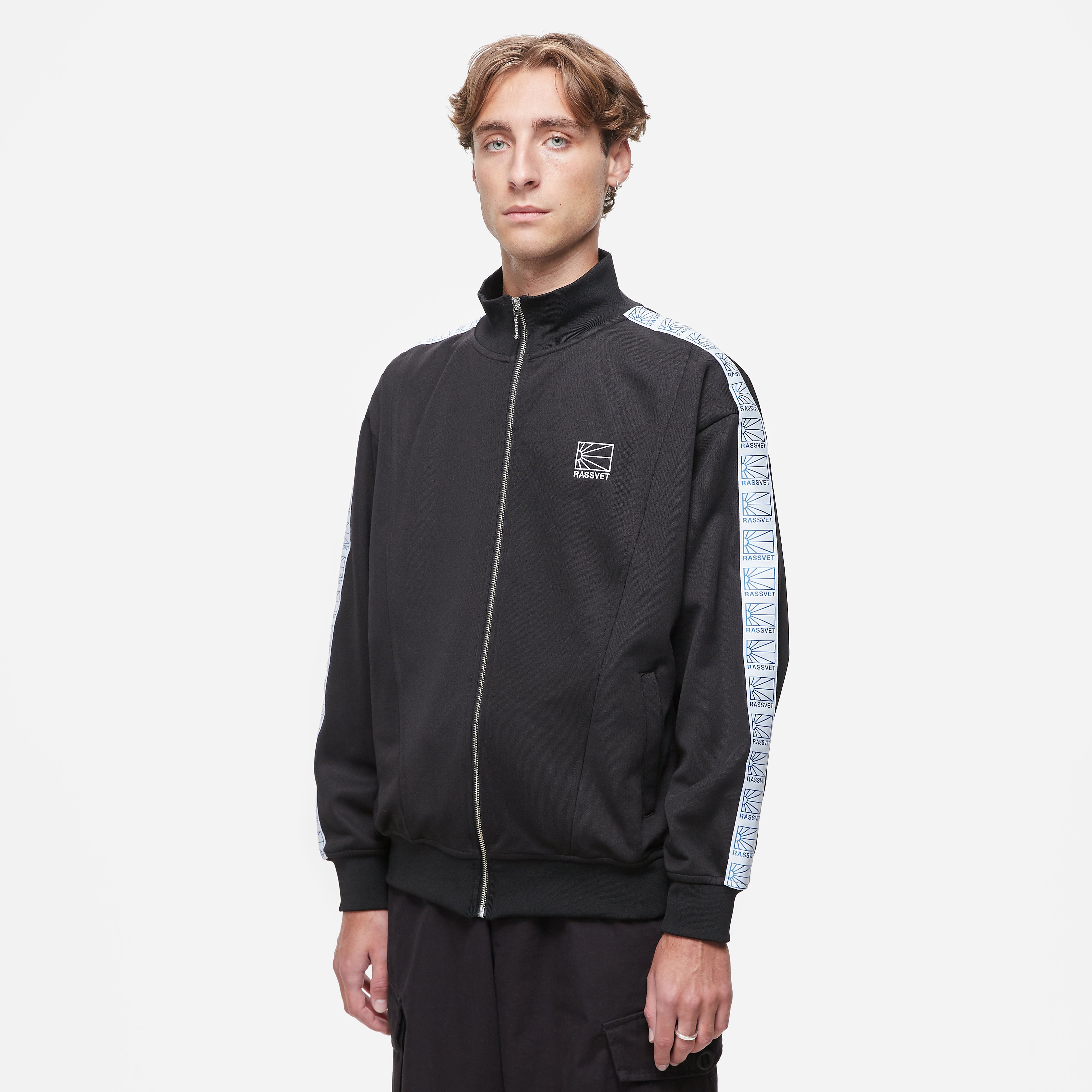 Rassvet Velours Sports Jacket, Black - Curated Menswear
