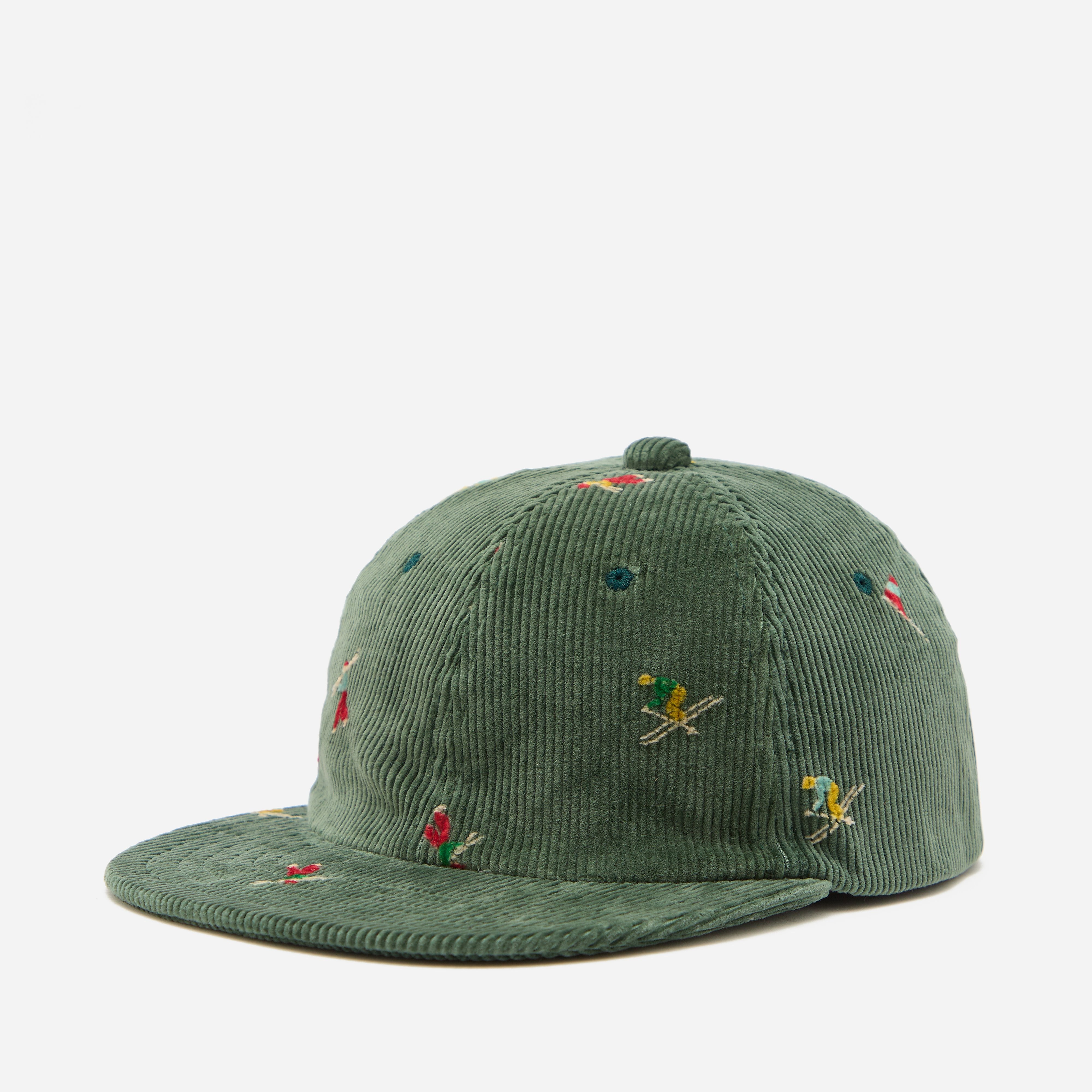 Beams Plus 6 Panel Skier Cap, Green - Curated Menswear